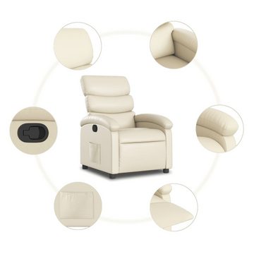 vidaXL Sessel Relaxsessel Creme Kunstleder (1-St)