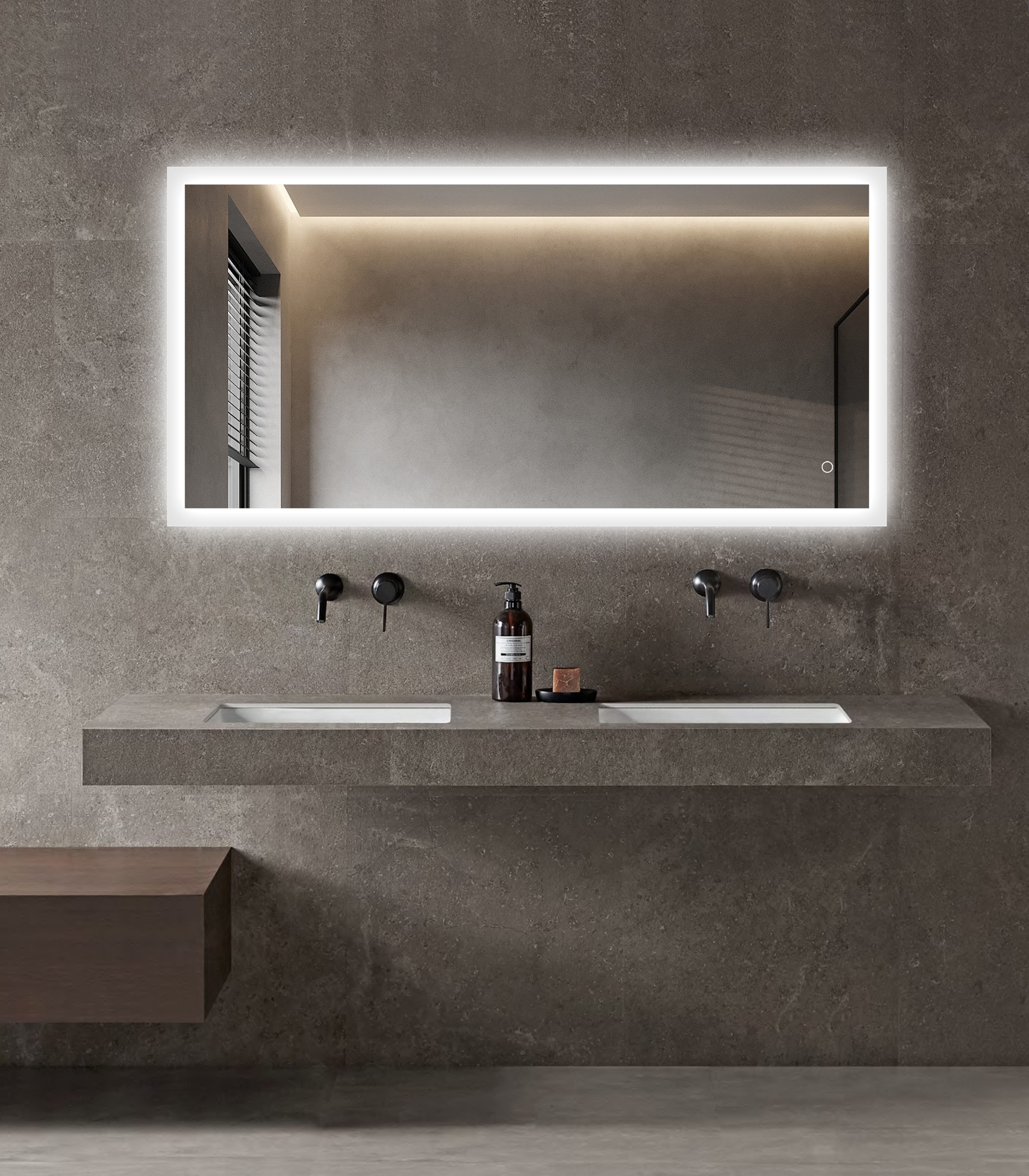 welltime LED-Lichtspiegel Harmony, mit Lichtfarbenwechsler und Dimmschalter günstig online kaufen