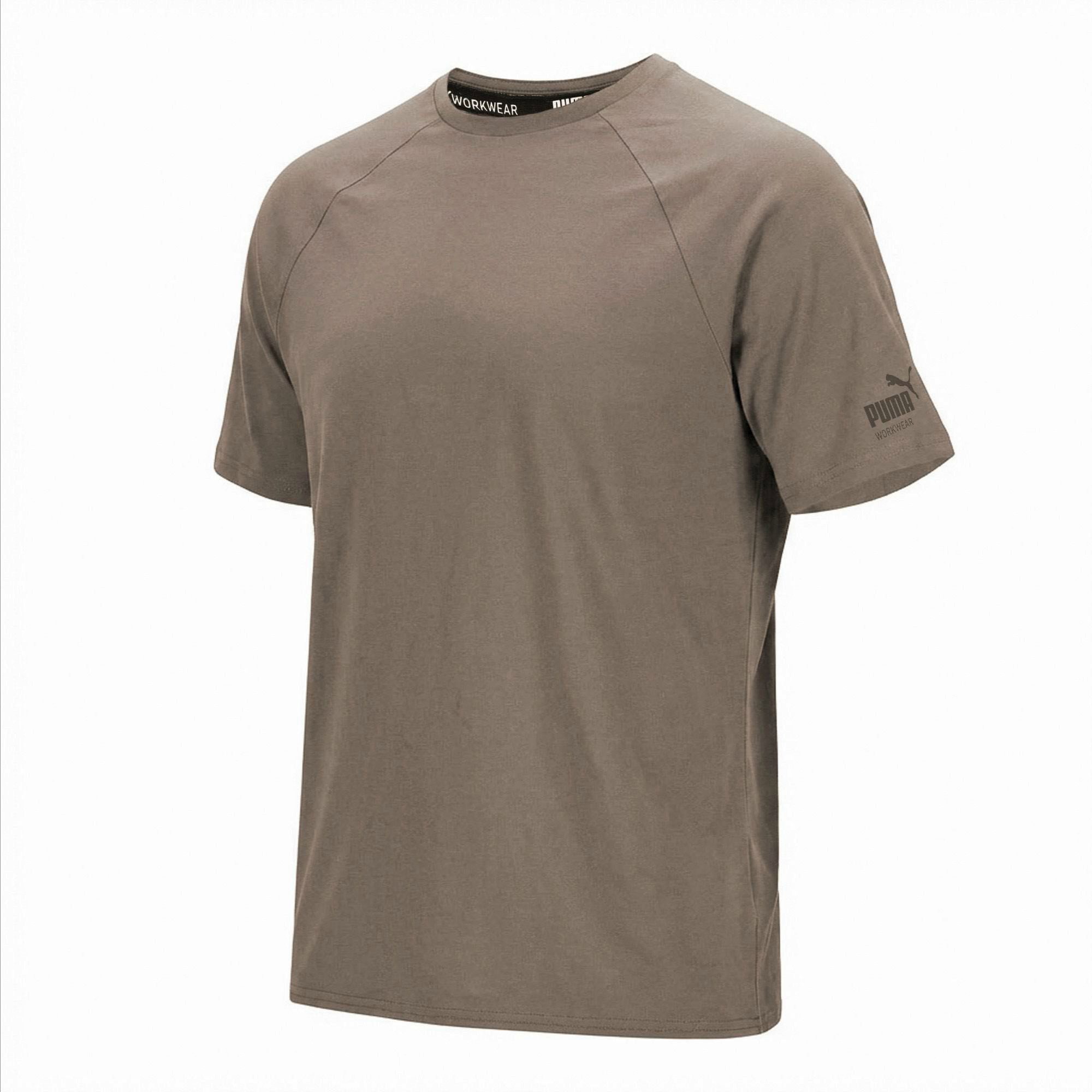 PUMA Workwear T-Shirt Herren Shirt aus 100% Baumwolle - Robustes und Atmungsaktives Gewebe Bequeme Passform - Rundhals - Für Handwerk Logistik und Werkstatt