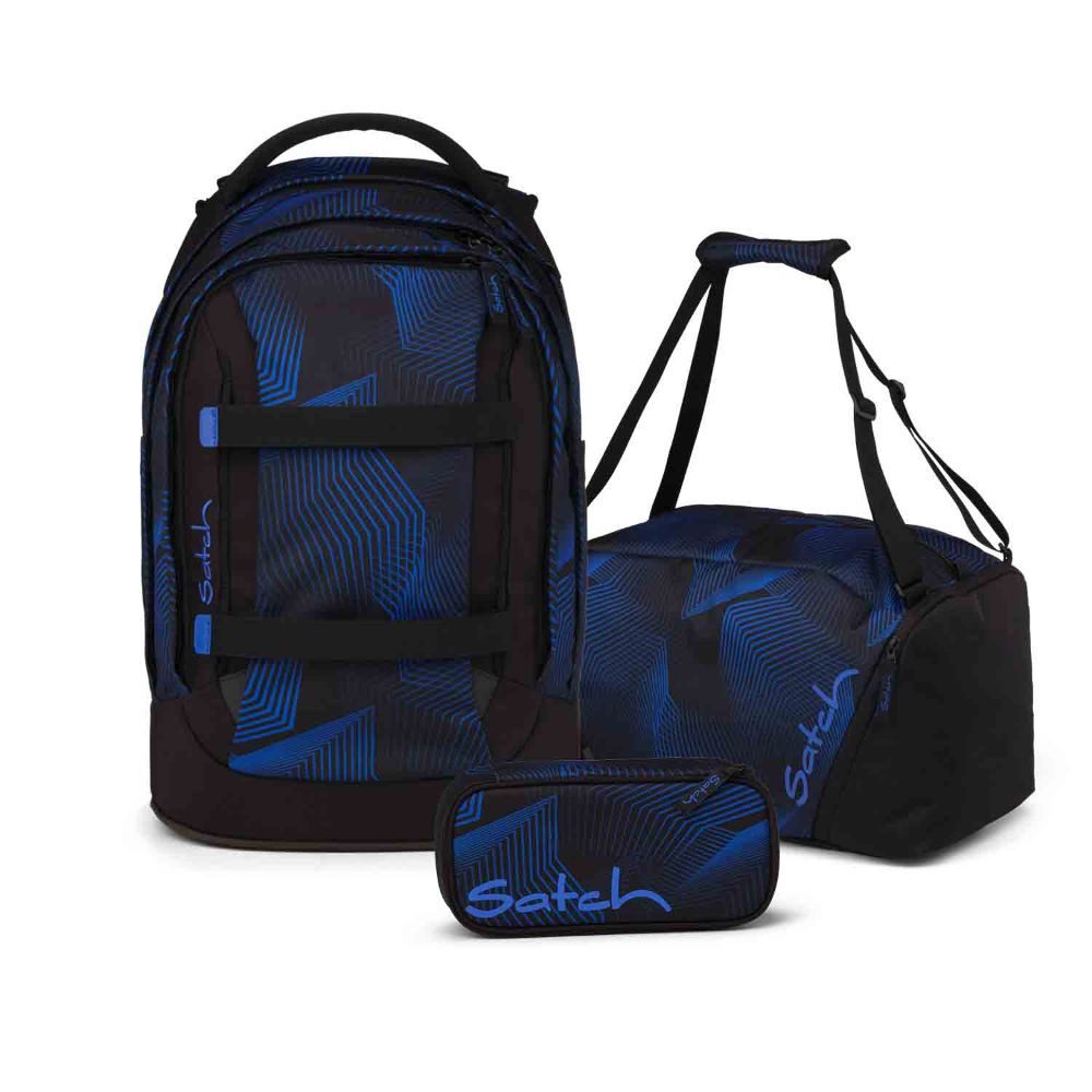Satch Schulrucksack Pack (3tlg, inkl. Schlamperbox und Sporttasche)