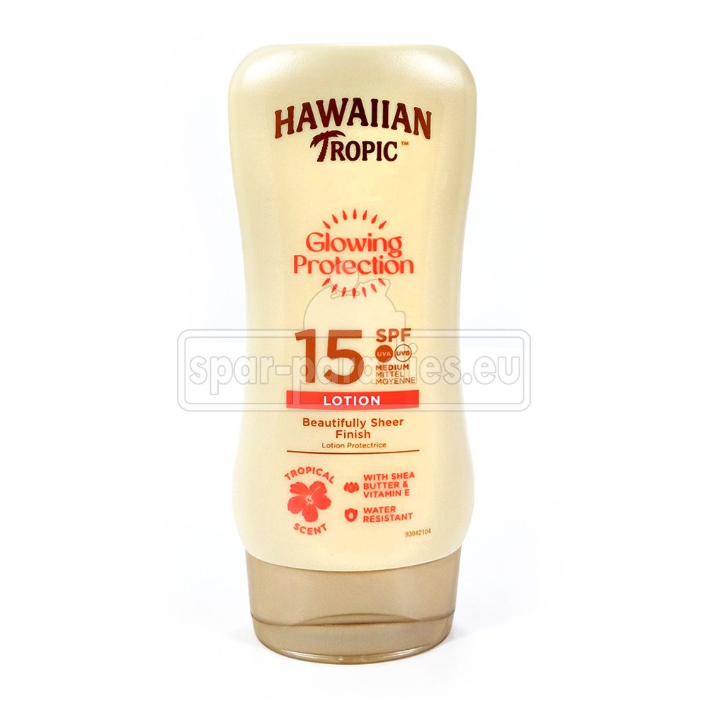 Hawaiian Tropic Sonnenschutzlotion Hawaiian Tropic Glowing Protection Lotion Sonnenschutz LSF 15, 180 ml