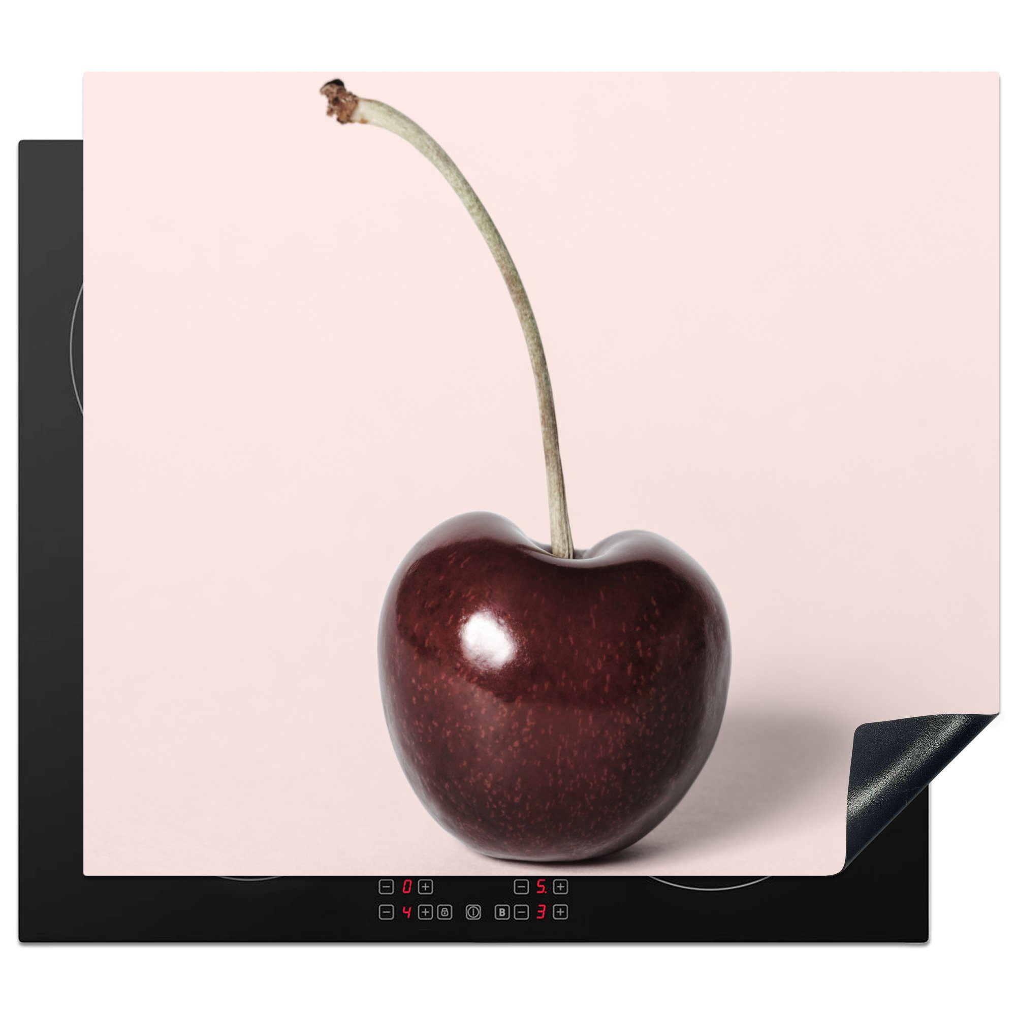 MuchoWow Herdblende-/Abdeckplatte Kirsche - Obst - Rot - Stilleben, Vinyl, (1 tlg), 60x52 cm, Mobile Arbeitsfläche nutzbar, Ceranfeldabdeckung