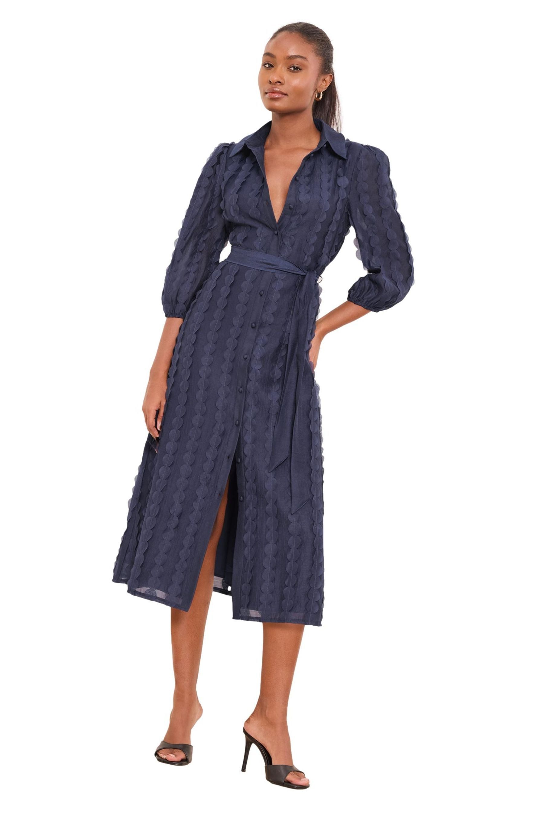 LIPSY Midikleid Lipsy Strukturiertes Midi-Hemdblusenkleid (1-tlg)