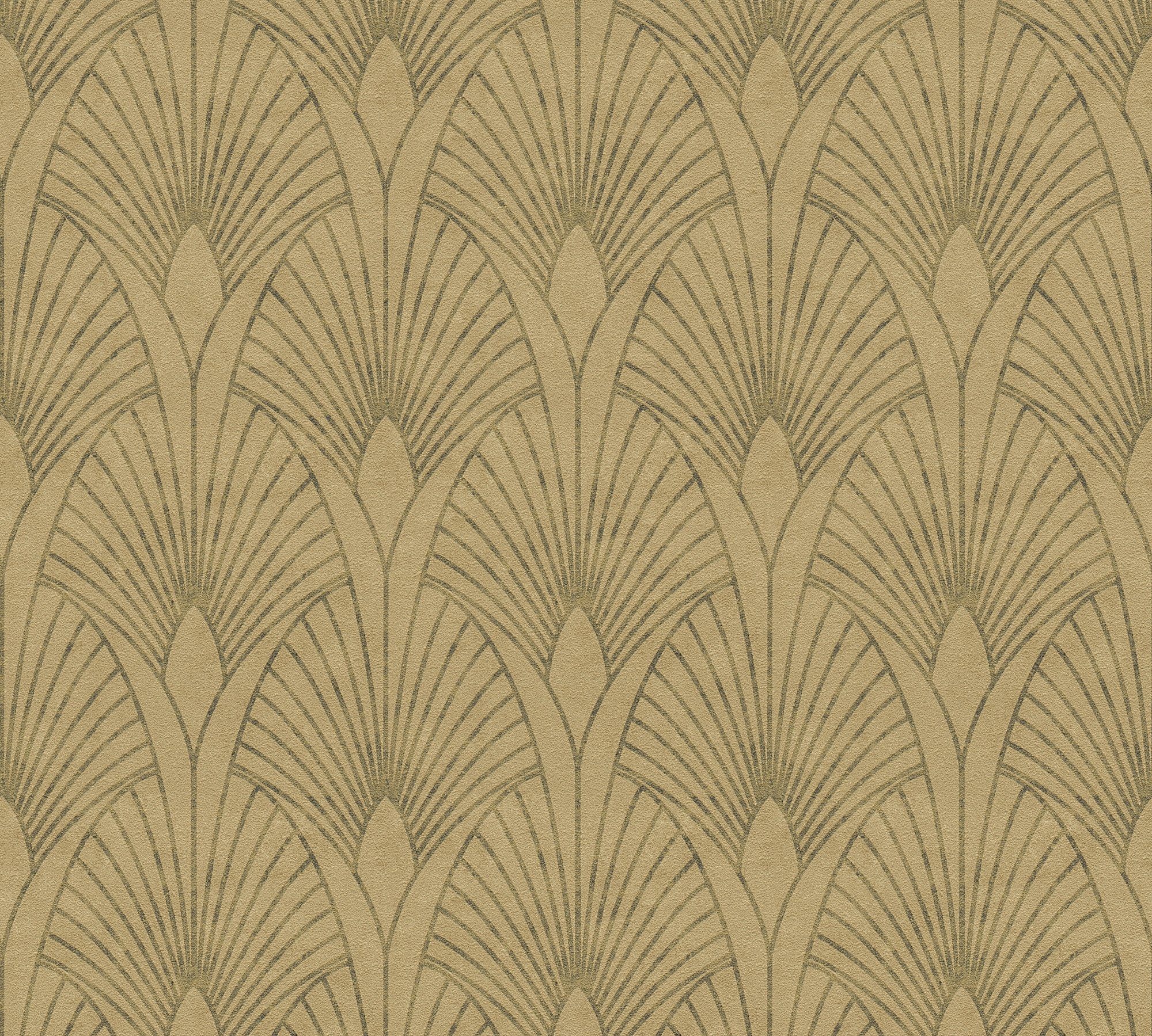 Bricoflor Goldene Tapete Der 20er Jahre Art Deco Vliestapete Edel Ideal für günstig online kaufen
