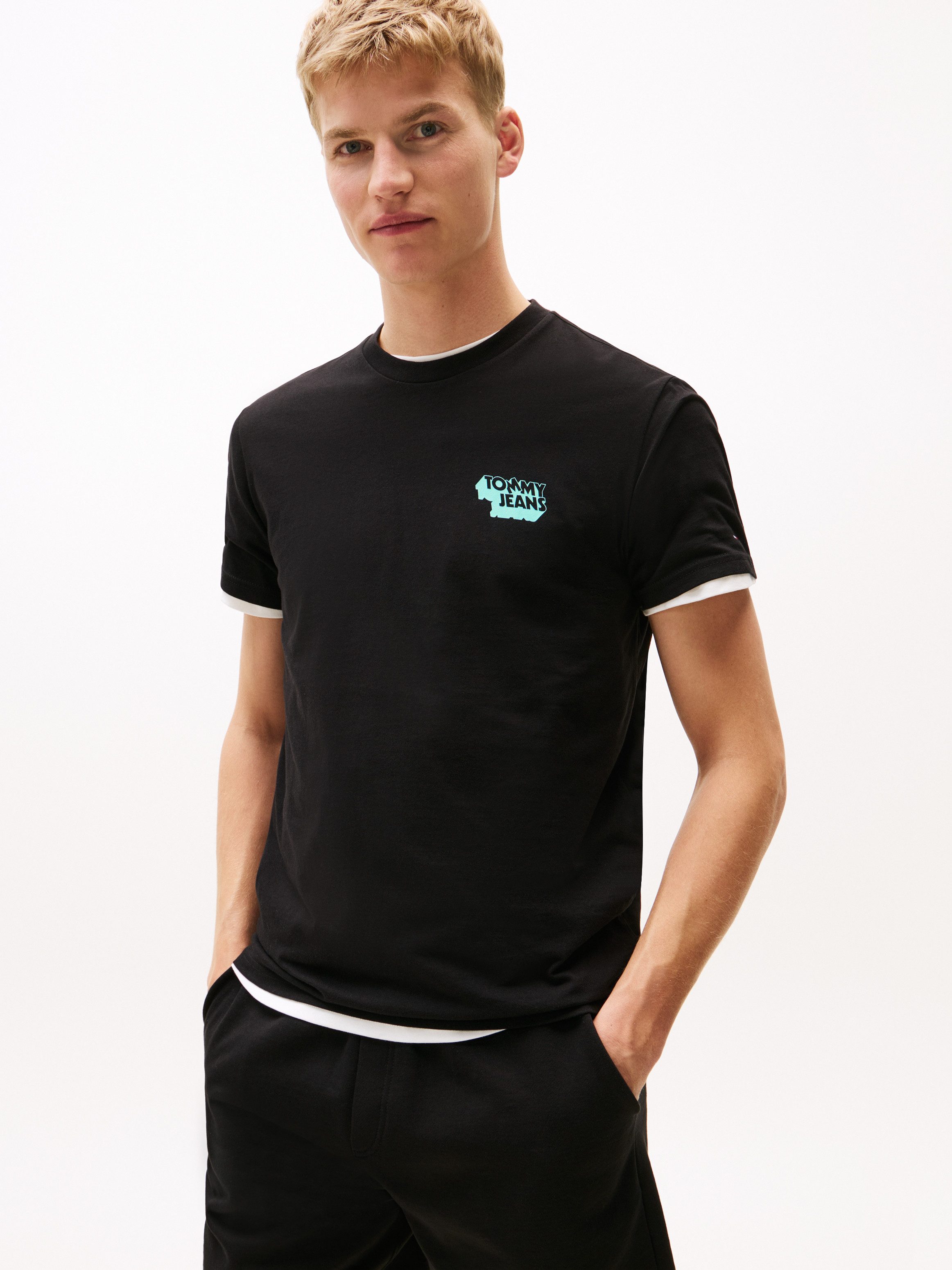 Tommy Jeans T-Shirt TJM SLIM STACK LOGO TEE EXT Mit Rundhalsausschnitt günstig online kaufen