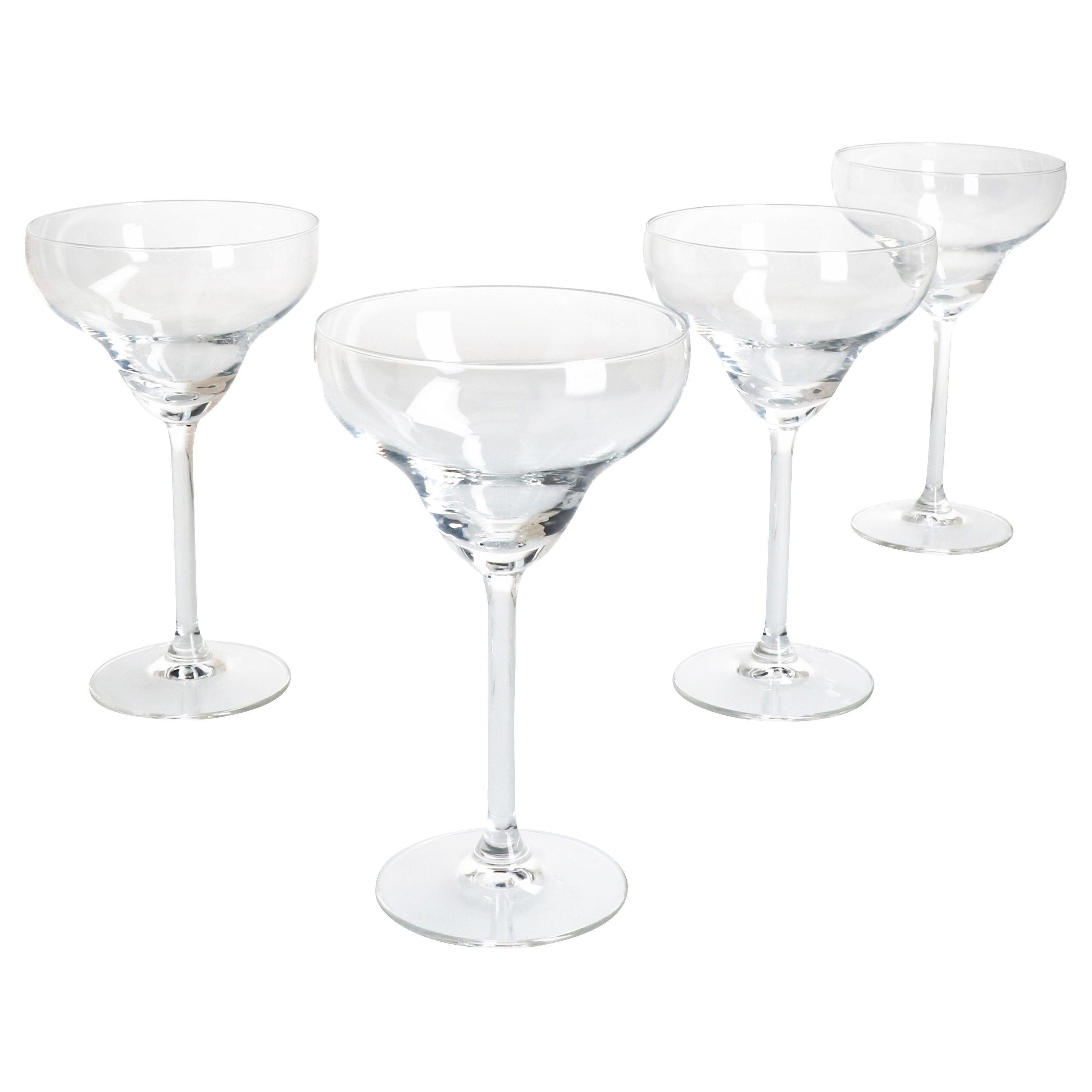 MamboCat Cocktailglas 4x Margarita Gläser mit Fuß 4 Personen Drinks Cocktail-Glas, Glas