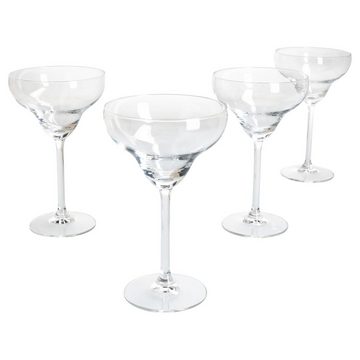 MamboCat Cocktailglas 4x Margarita Gläser 150ml mit Fuß 4 Personen Drinks Cocktail-Glas, Glas