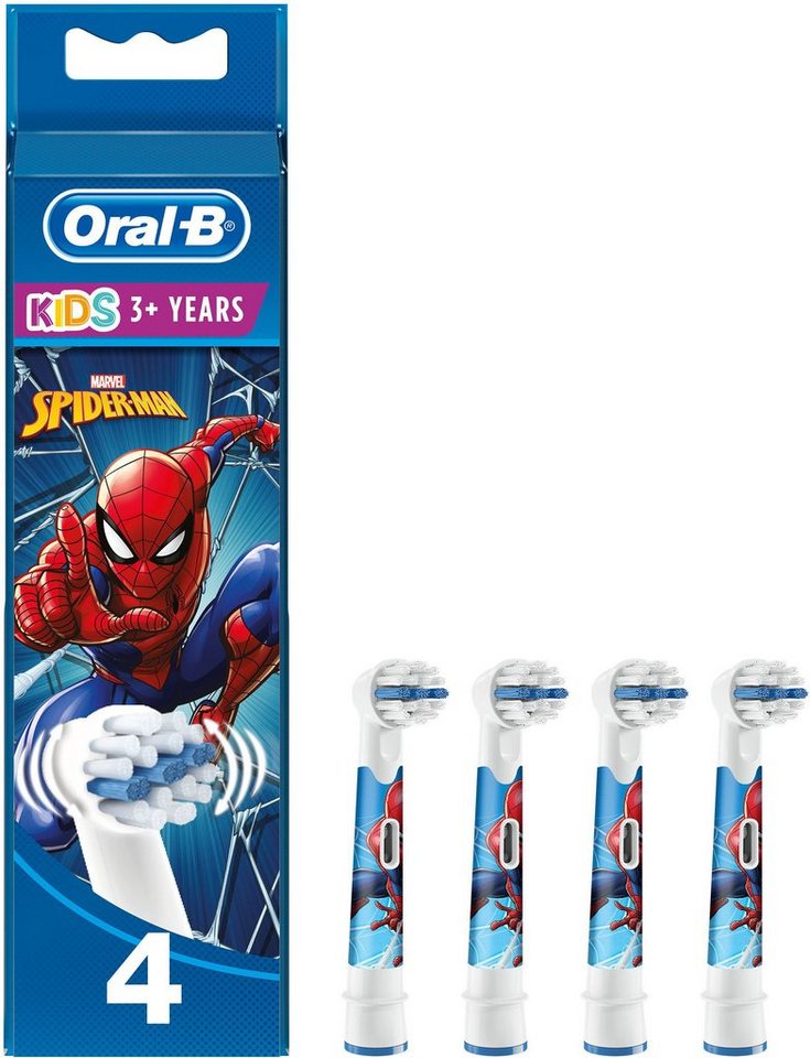 oral b aufsteckbürsten »kids spiderman« für kinder ab 3