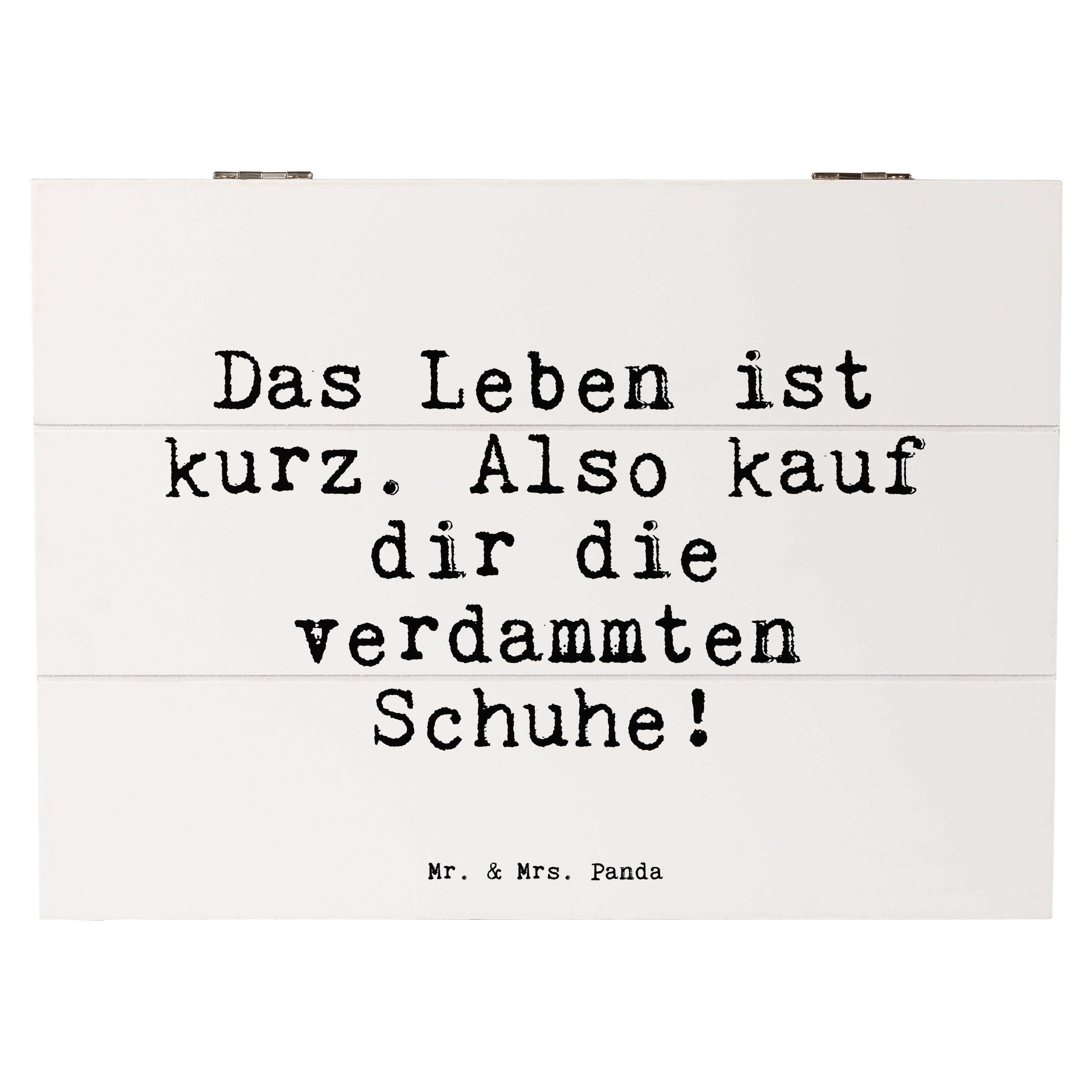 Mr. & Mrs. Panda Dekokiste »Das Leben ist kurz.... Weiß Geschenk