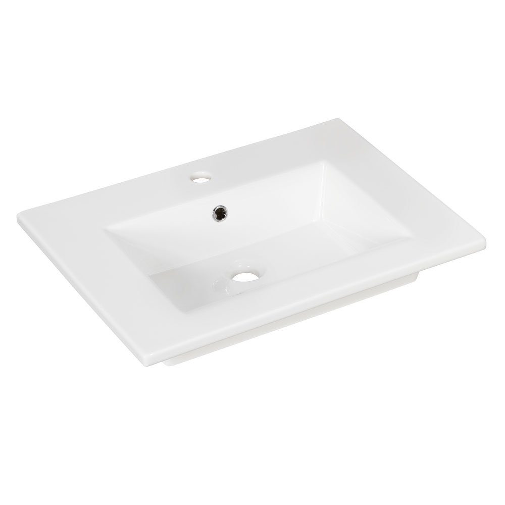 FACKELMANN Waschbeckenunterschrank B.perfekt Waschtischset 60cm - Dark Oak