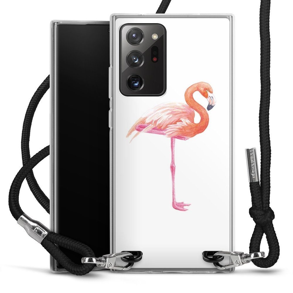 DeinDesign Handyhülle Flamingo Tiere Sommer Flamingo3, Samsung Galaxy Note 20 Ultra Handykette Hülle mit Band Cover mit Kette