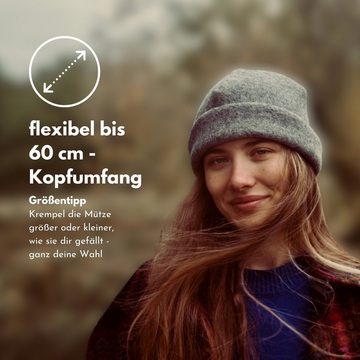 frihed. Nordic Wear Beanie Saunamütze - Saunahut - natürlicher Wollwalk - Handmade in Lüneburg