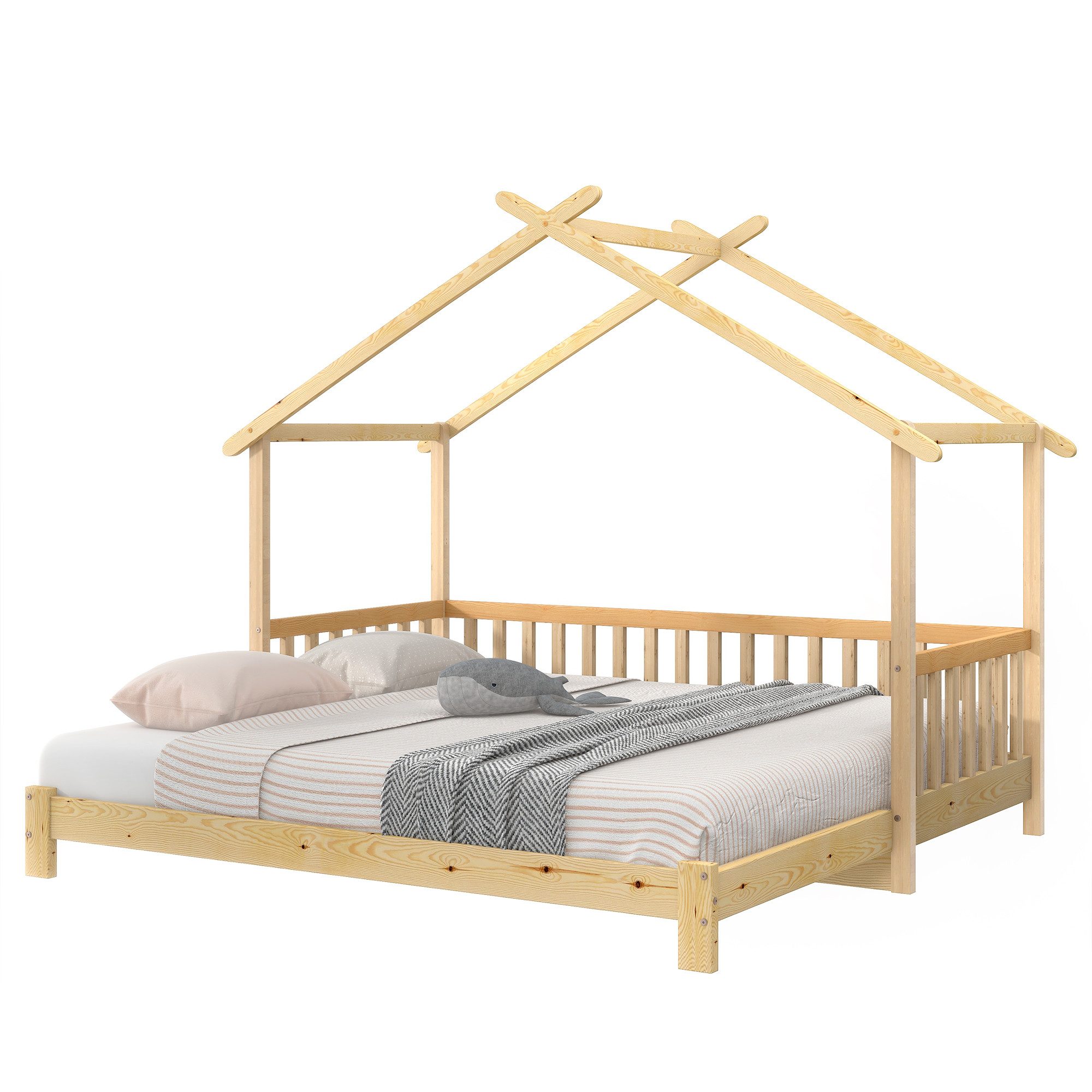 Kinderbett Tagesbett, Einzel- und Doppelbett, erweiterbares Baumhausbett
