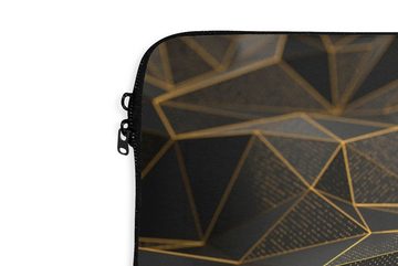 MuchoWow Laptop-Hülle Abstrakt - Gold - 3D - Luxus - Kunst 13.3 Zoll, Laptopsleeve, weiches Innenfutter zum Schutz Kratzern, Laptoptasche