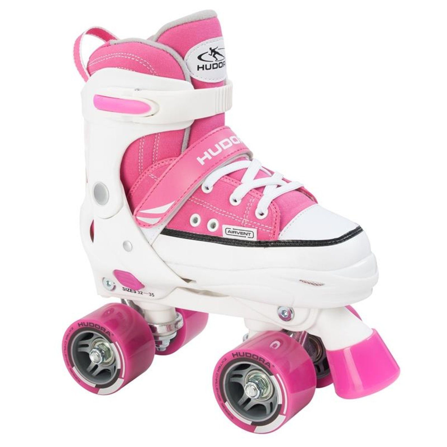 Hudora Inlineskates 22034 Roller Skate, pink, verstellbar Gr. 32-35