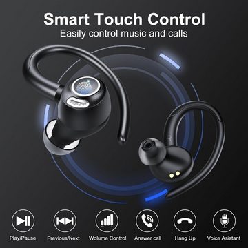 Tisoutec Kopfhörer Bluetooth On-Ear-Kopfhörer (Sprachsteuerung, True Wireless) In-Ear-Kopfhörer (integrierte Steuerung fur Anrufe und Musik, Bluetooth)