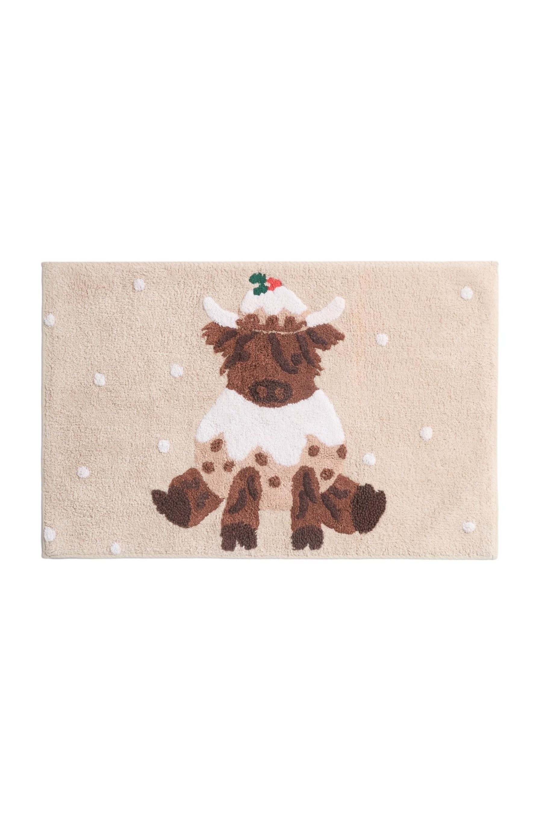 Next Badematte Badematte, Hochlandrind Hamish Weihnachten, Höhe 80 mm, Baum günstig online kaufen