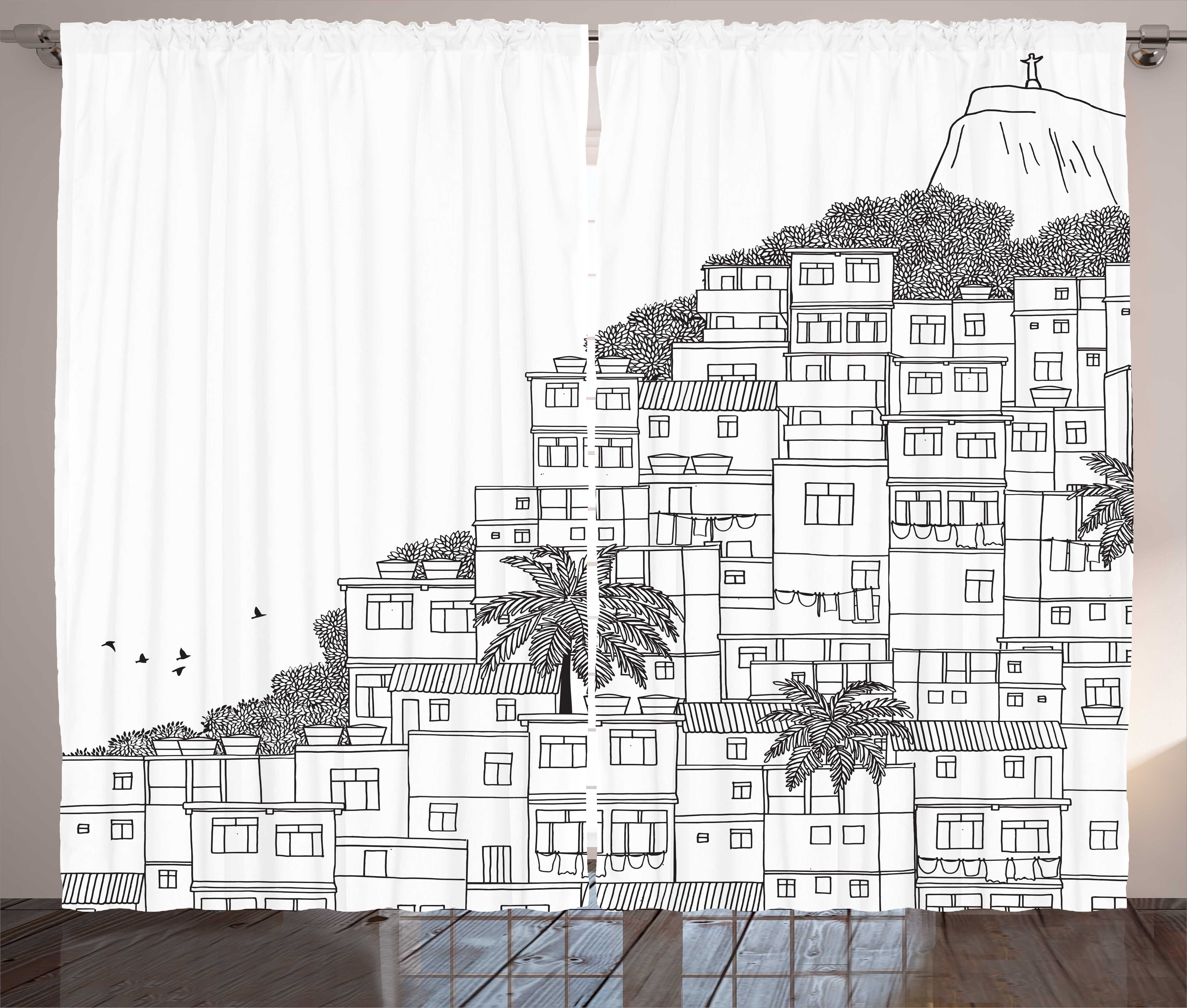 Vorhang Gardine und Abakuhaus, Schlafzimmer Rio Janeiro Haken, Brasilien Apartments de Kräuselband Schlaufen mit