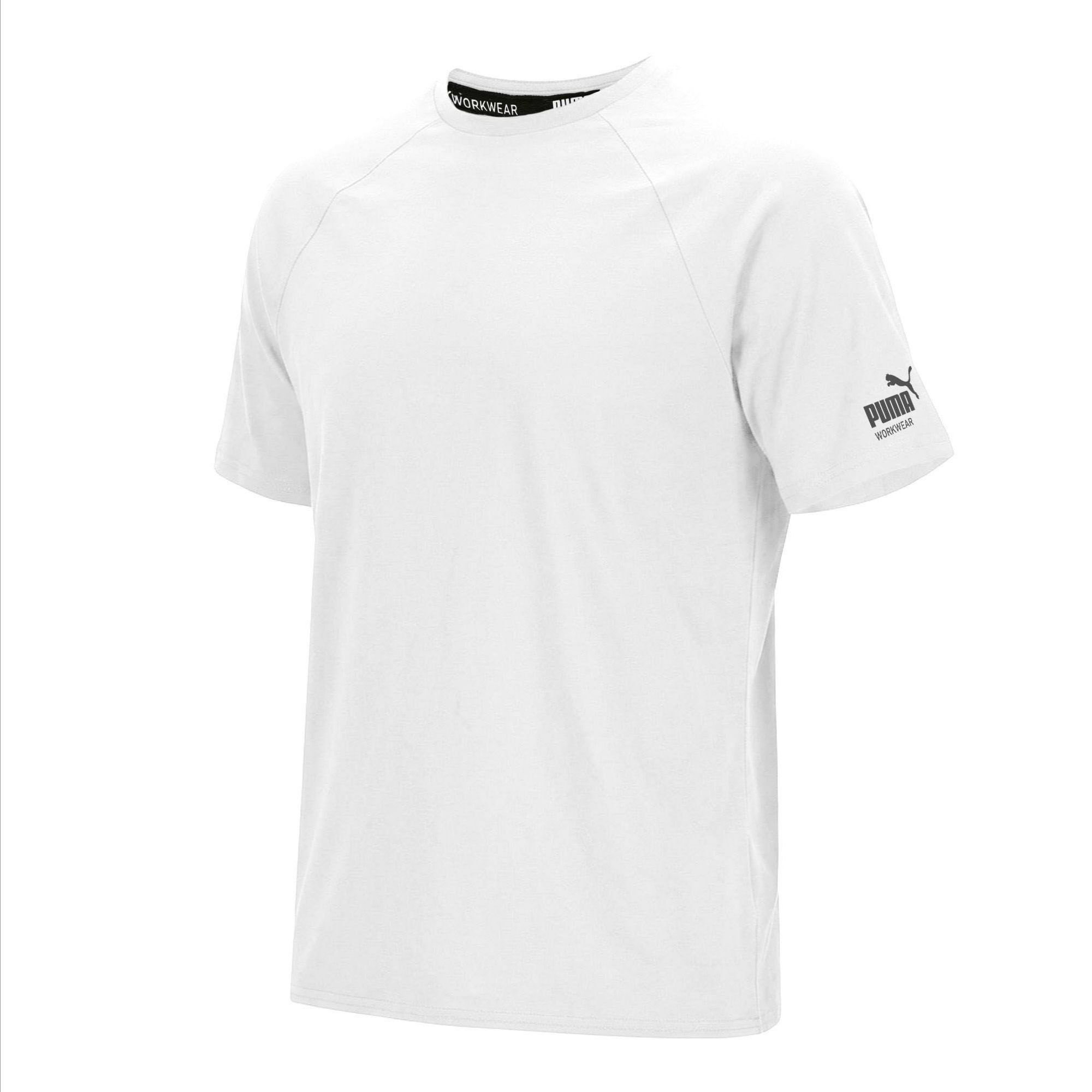 PUMA Workwear T-Shirt Herren Shirt aus 100% Baumwolle - Robustes und Atmungsaktives Gewebe Bequeme Passform - Rundhals - Für Handwerk Logistik und Werkstatt