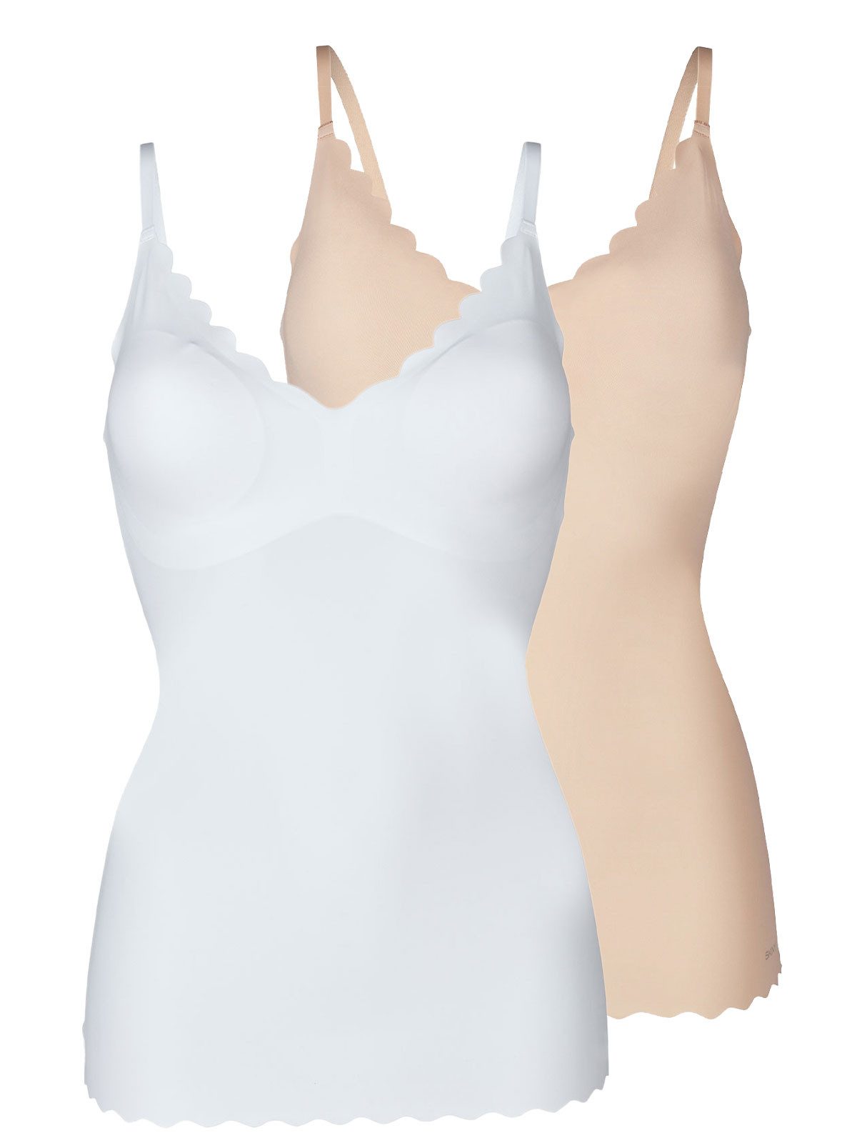 Skiny Achseltop 2er Pack Damen Spaghettishirt herausn. Pads Micro (Packung, 2-St) extra flache Nähte