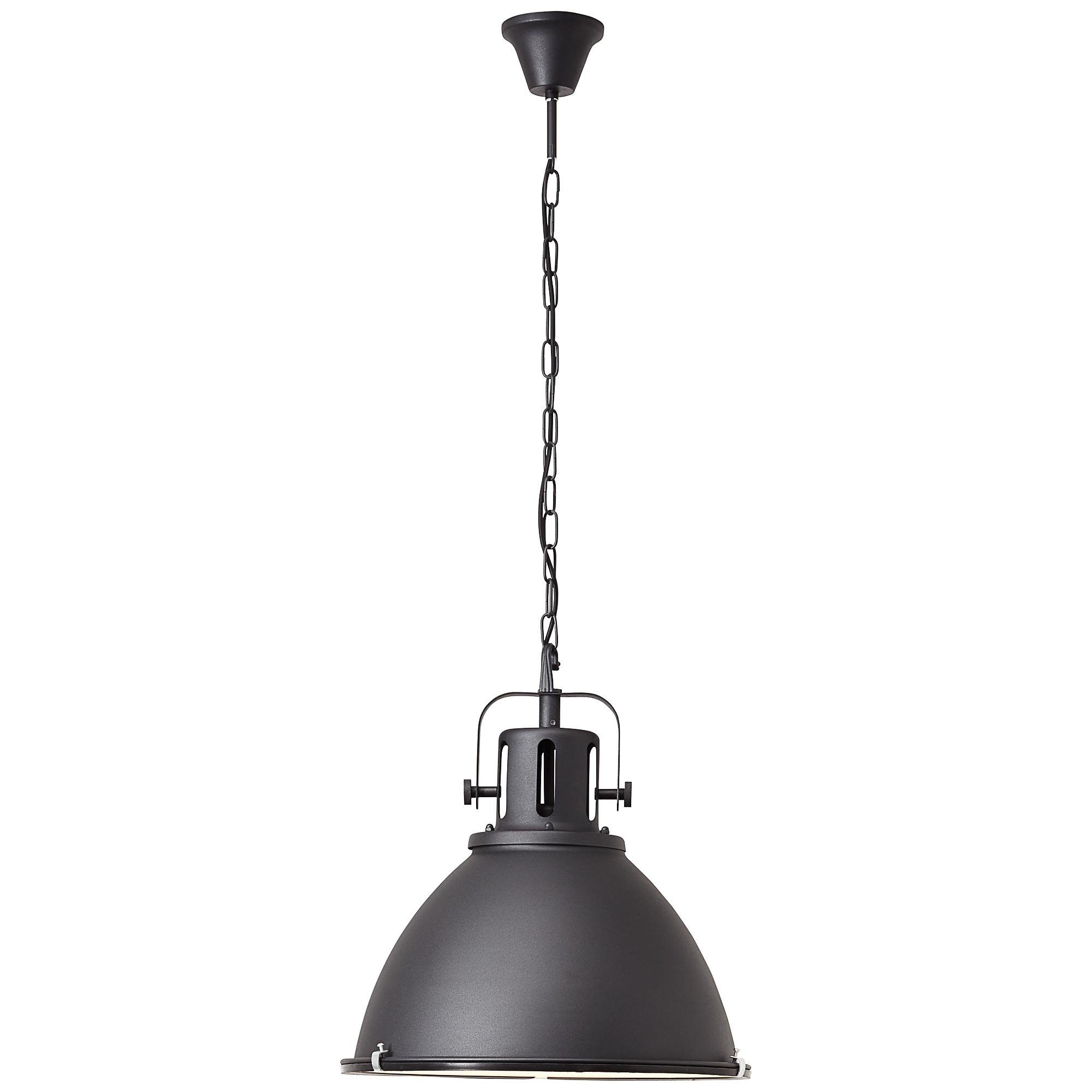 Brilliant Pendelleuchte Jesper, Lampe Jesper Pendelleuchte 47cm Glas schwarz  1x A60, E27, 60W, geeig