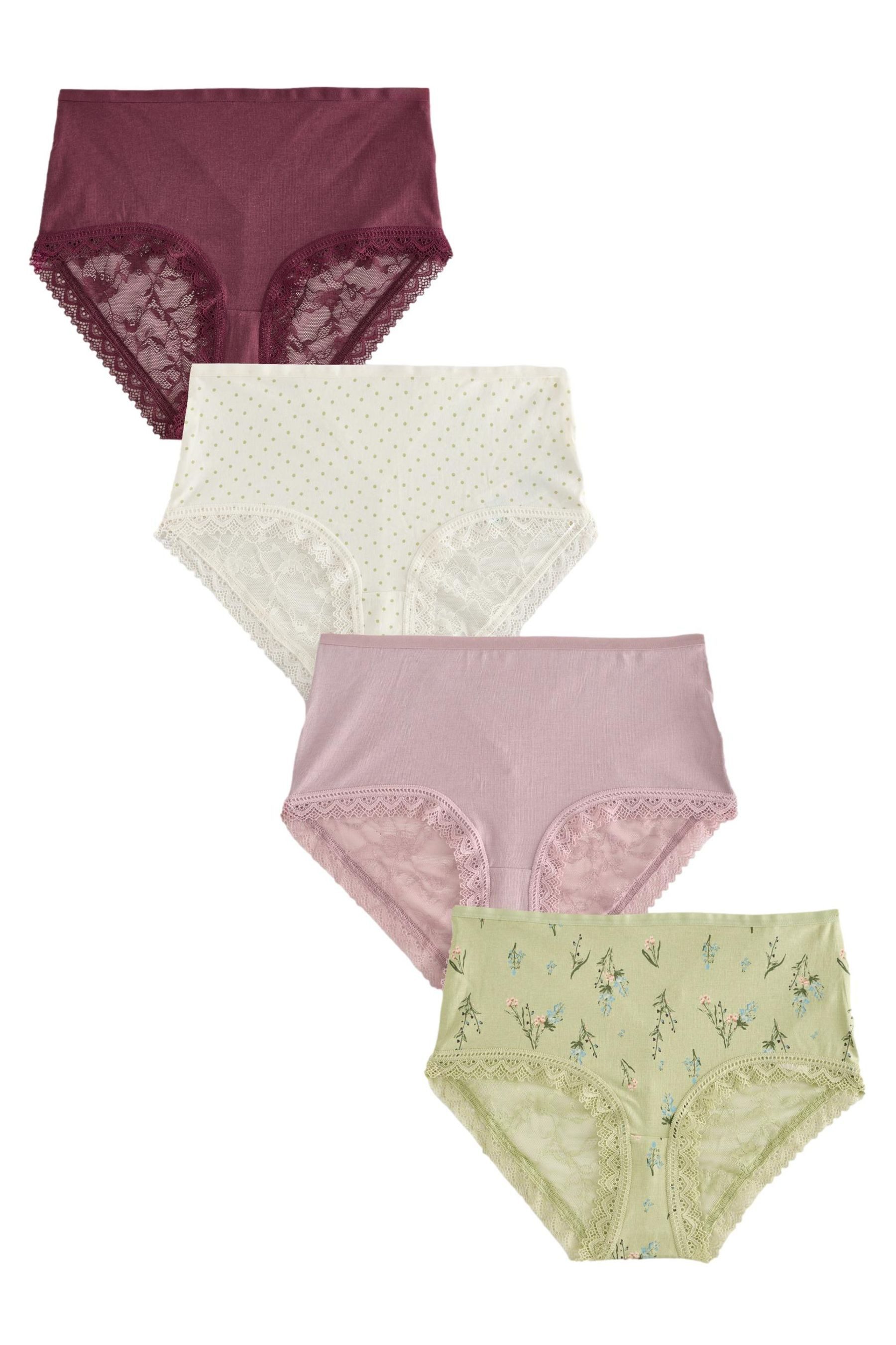 Green Floral Print/Berry