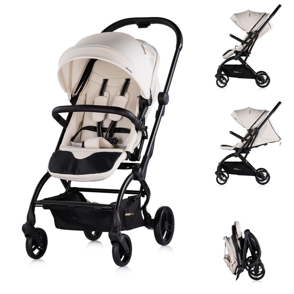 Chipolino Kinder-Buggy Kinderwagen, Buggy Revolut, Sitz 360 Grad drehbar, verstellbar, EVA-Reifen