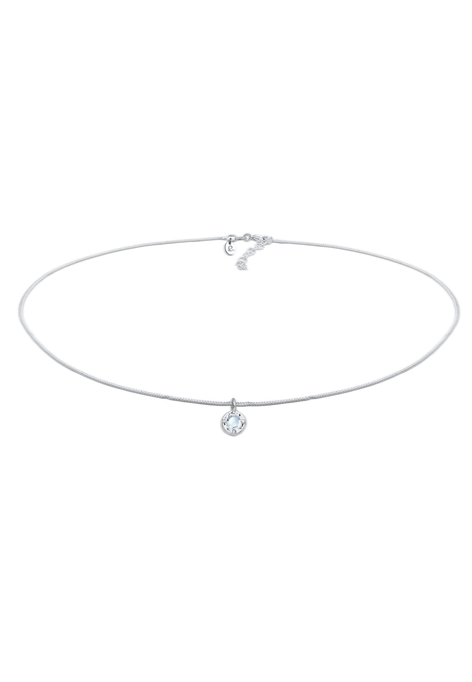 Elli Premium Collier Choker mit Glas Kristalle Weiß 925 Sterling Silber günstig online kaufen
