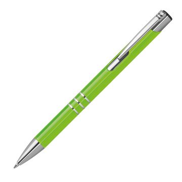 Livepac Office Kugelschreiber 50 Kugelschreiber aus Metall / vollfarbig lackiert / Farbe: hellgrün