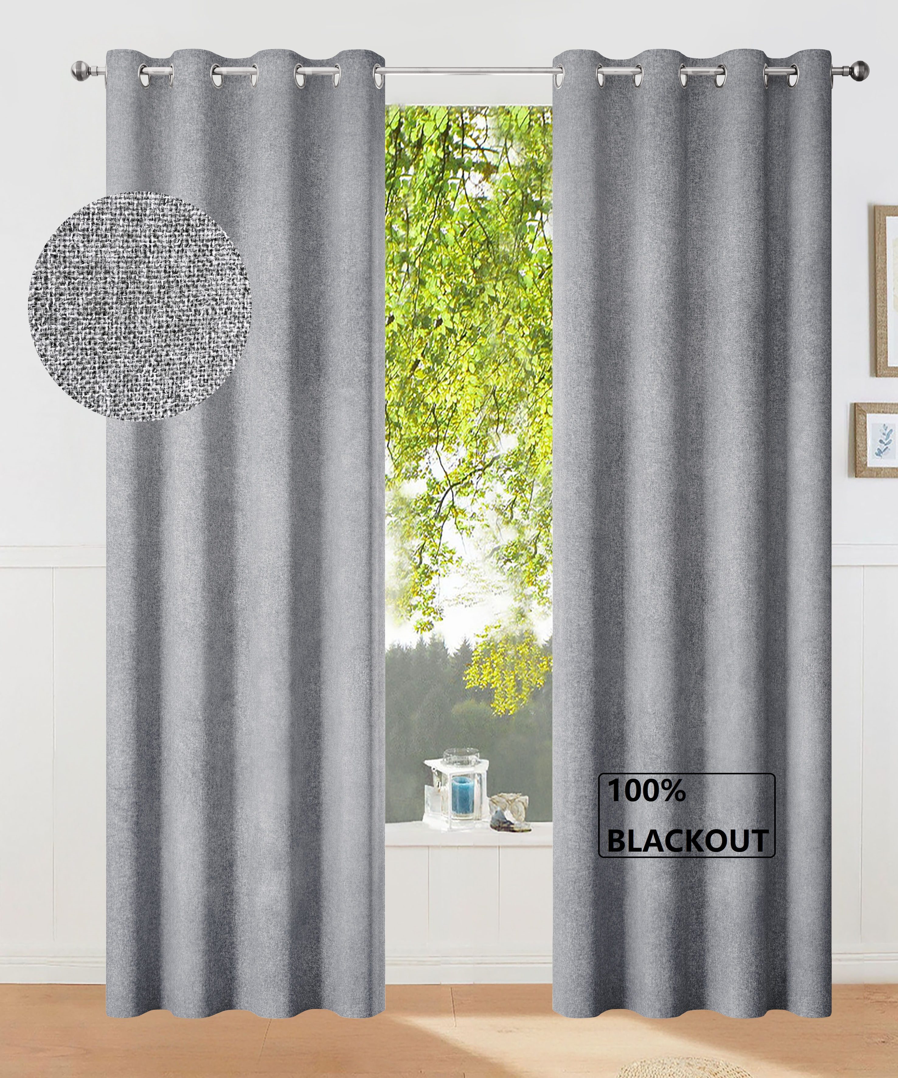 OTTO home Verdunkelungsvorhang Ronnel (2 St), Ösen, verdunkelnd, Polyester, 2er Set, verdunkelnd, einfarbig