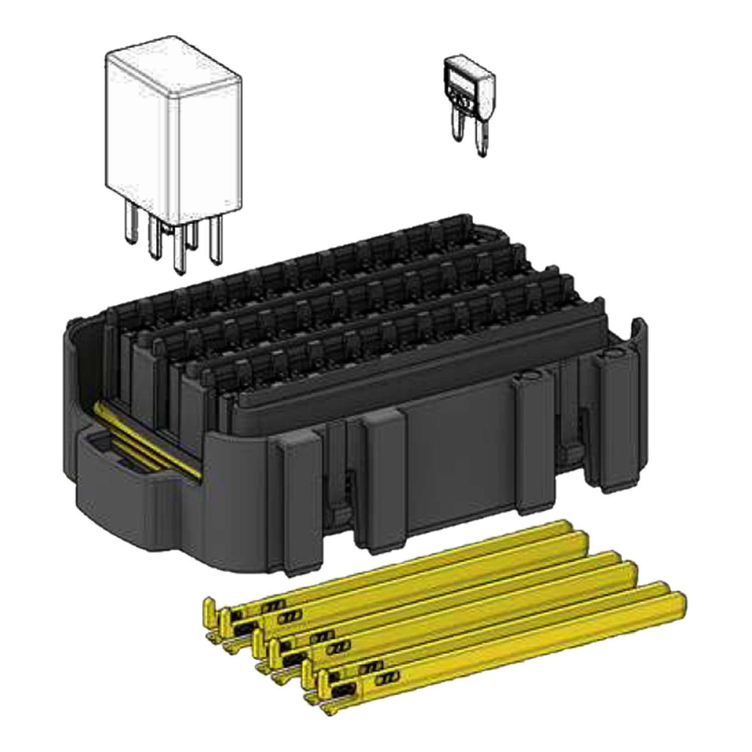 MTA Kfz-Sicherungshalter MTA MiniVAL Sicherungskasten 30-fach ohne Deckel, für KFZ & Industrie