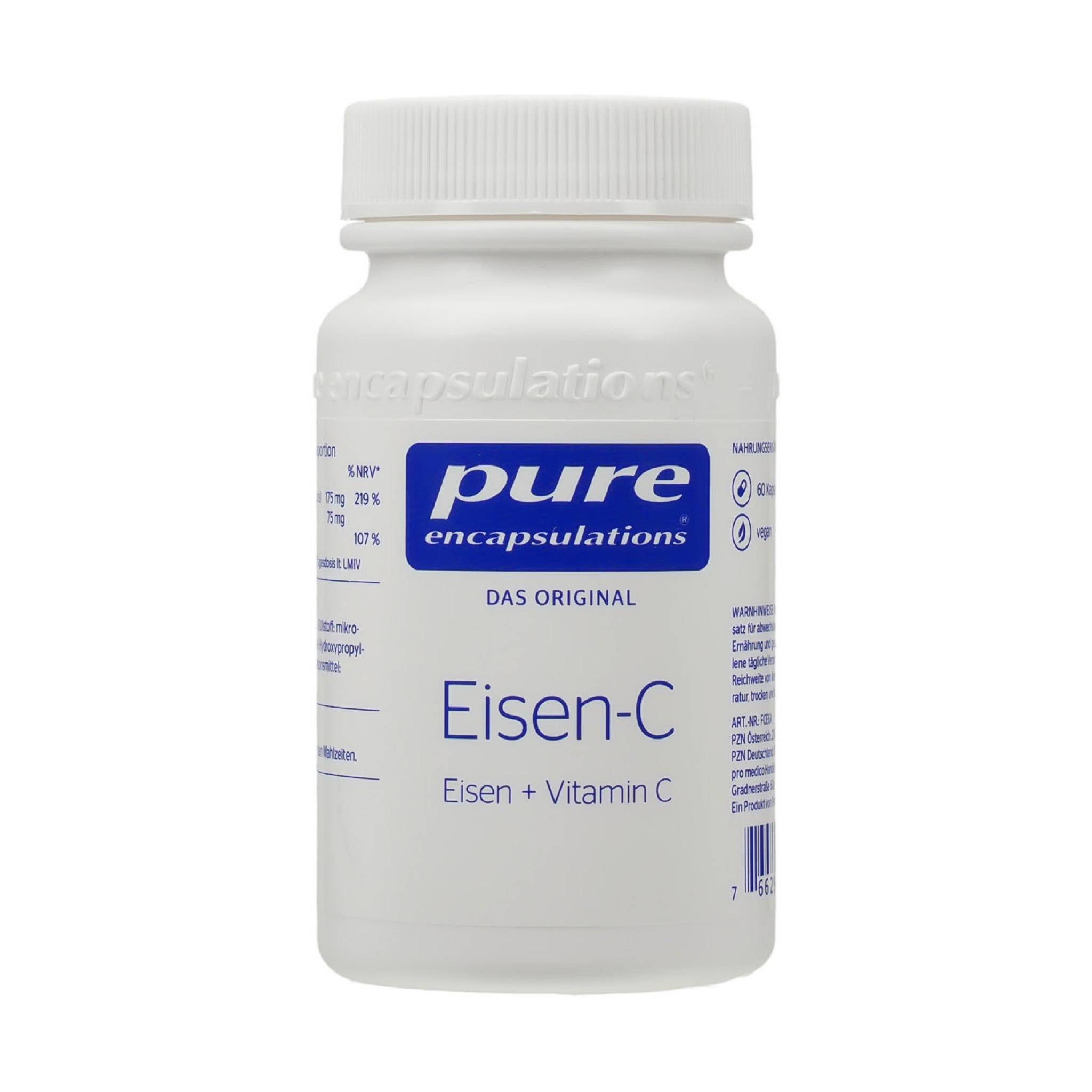 pro medico GmbH PURE ENCAPSULATIONS Eisen C Kapseln Kapsel