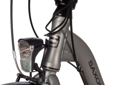 SAXONETTE E-Bike Compact Plus 2.0, 3 Gang, Nabenschaltung, Frontmotor, 281 Wh Akku, (mit Akku-Ladegerät), Pedelec, Elektrofahrrad für Damen u. Herren, Faltrad