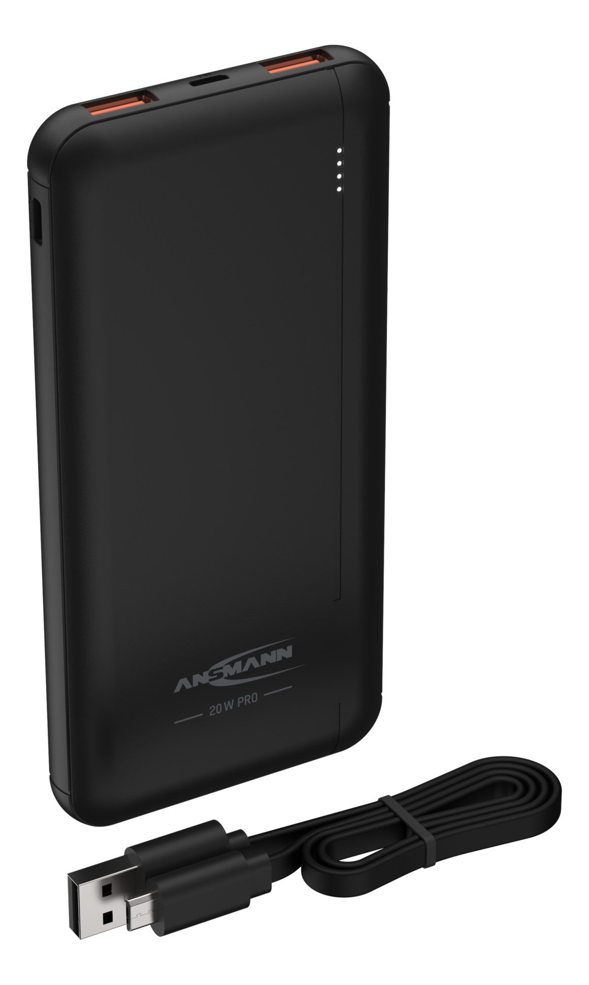 ANSMANN AG Powerbank 10000mAh Schnellladefunktion 20W, 2 USB & 1 USB Type-C Port Powerbank 10000 mAh (3.7 V)