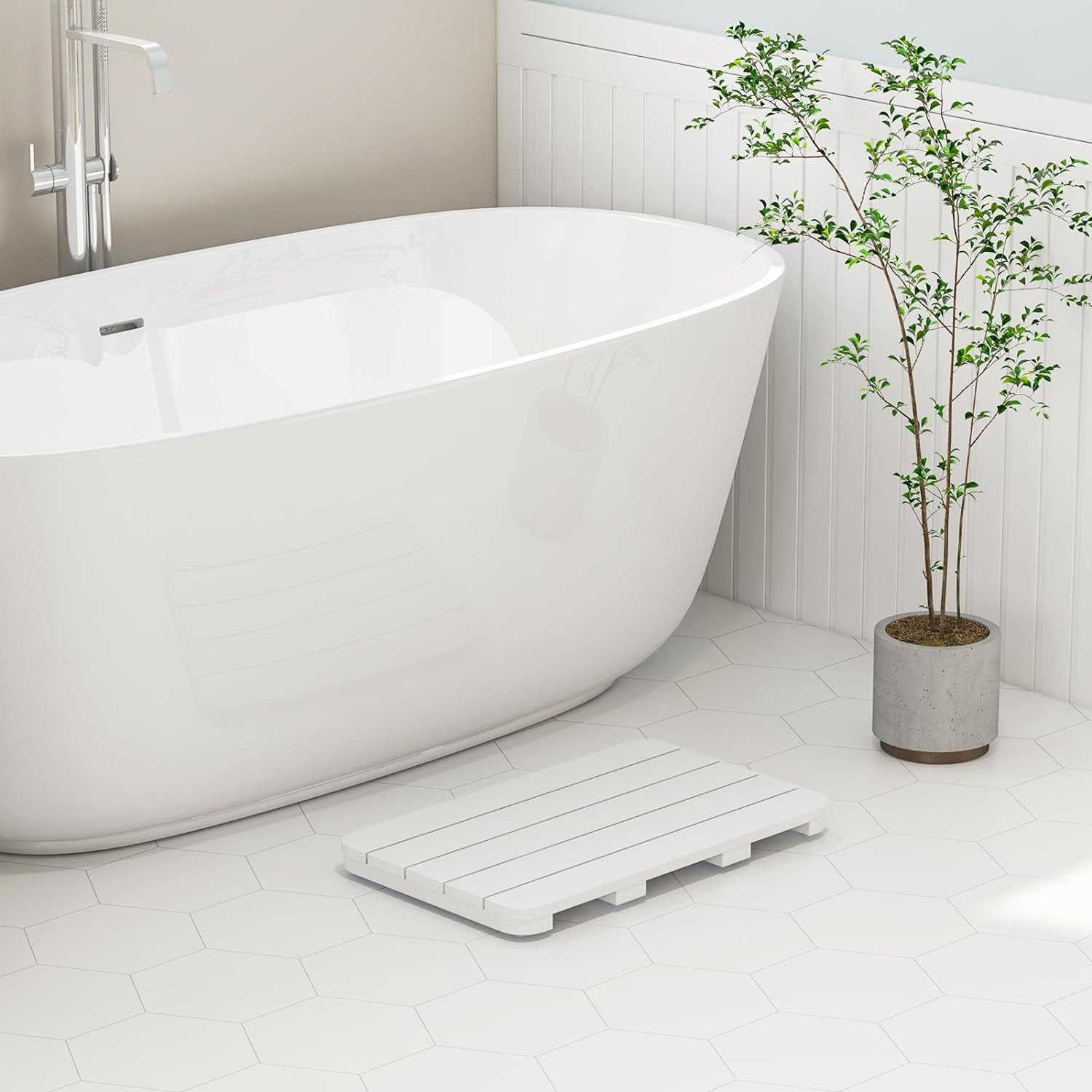 KOMFOTTEU Duschmatte, wasserdichte Toilettenmatte bis 150kg günstig online kaufen
