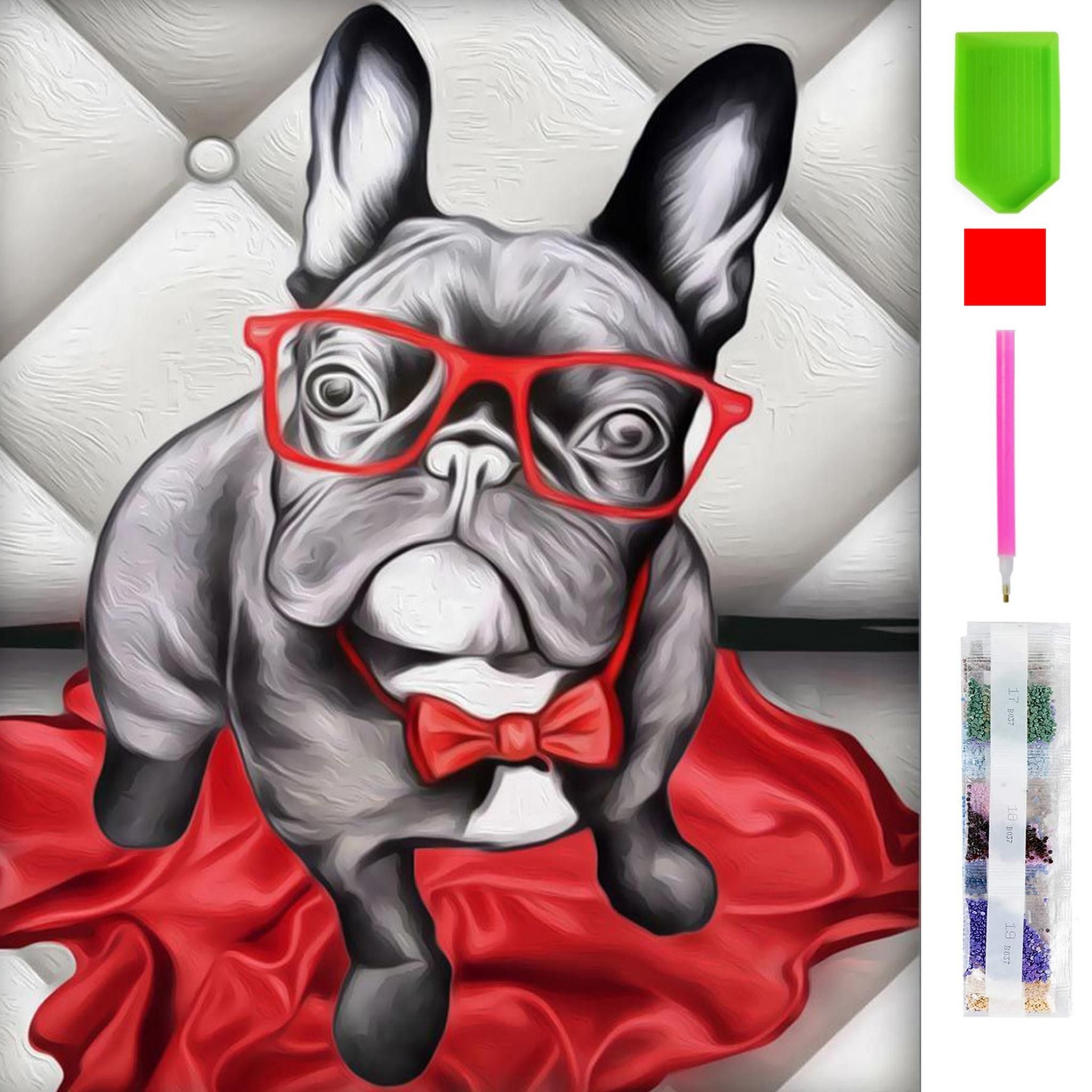 LA CUTE Malen nach Zahlen XL 5d Diamond Painting Mops Hund Malen nach Zahle günstig online kaufen