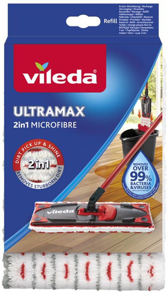 Vileda Vileda ULTRAMAX 2in1 Ersatzbezug Wischbezug (Mikrofaser, 15, 1-tlg., für alle Vileda ULTRAMAX Systeme)