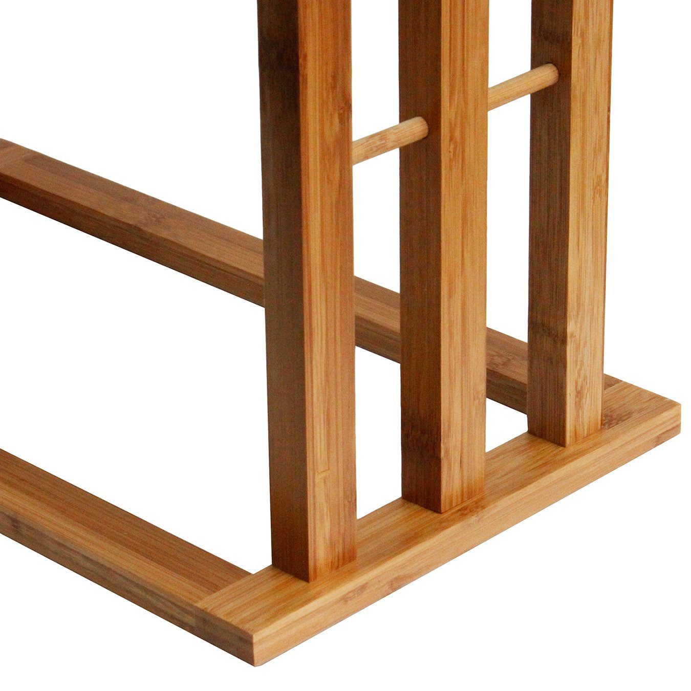 Handtuchhalter Handtuchständer Bambus 3 Stangen, Handtuchtreppe aus natürlichem Bambus, 3 Stangen, 42 x 24 x 82 cm