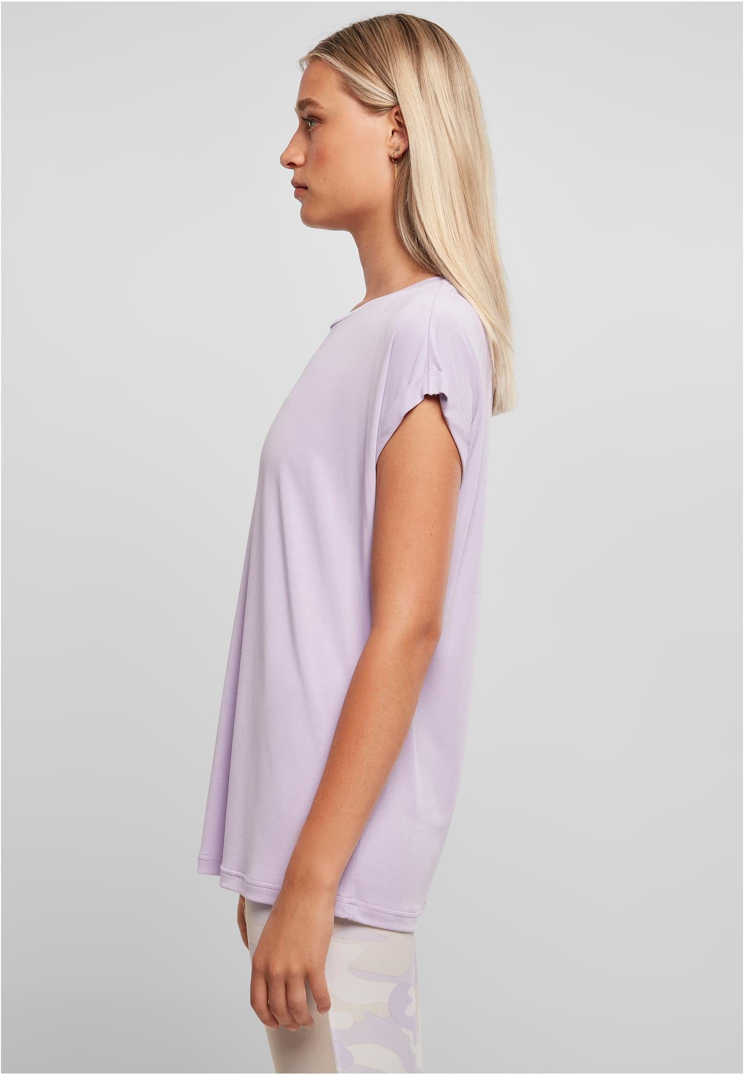 Extended Kurzarmshirt Tee Shoulder lilac CLASSICS Modal (1-tlg) URBAN Damen Ladies