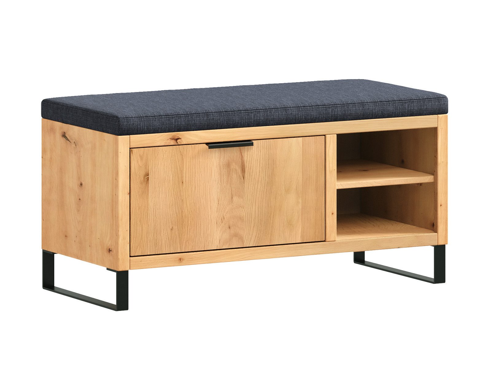 massivum Sitzbank Sydney Wildeiche,Flurbank Schuhbank Flurmöbel Massivholz