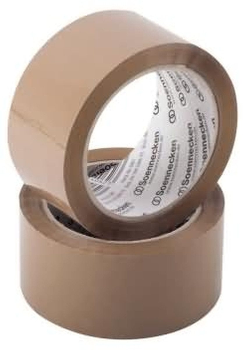 Paket-Klebeband Packband 50mm x 66m 50my braun VE=6 Rollen.