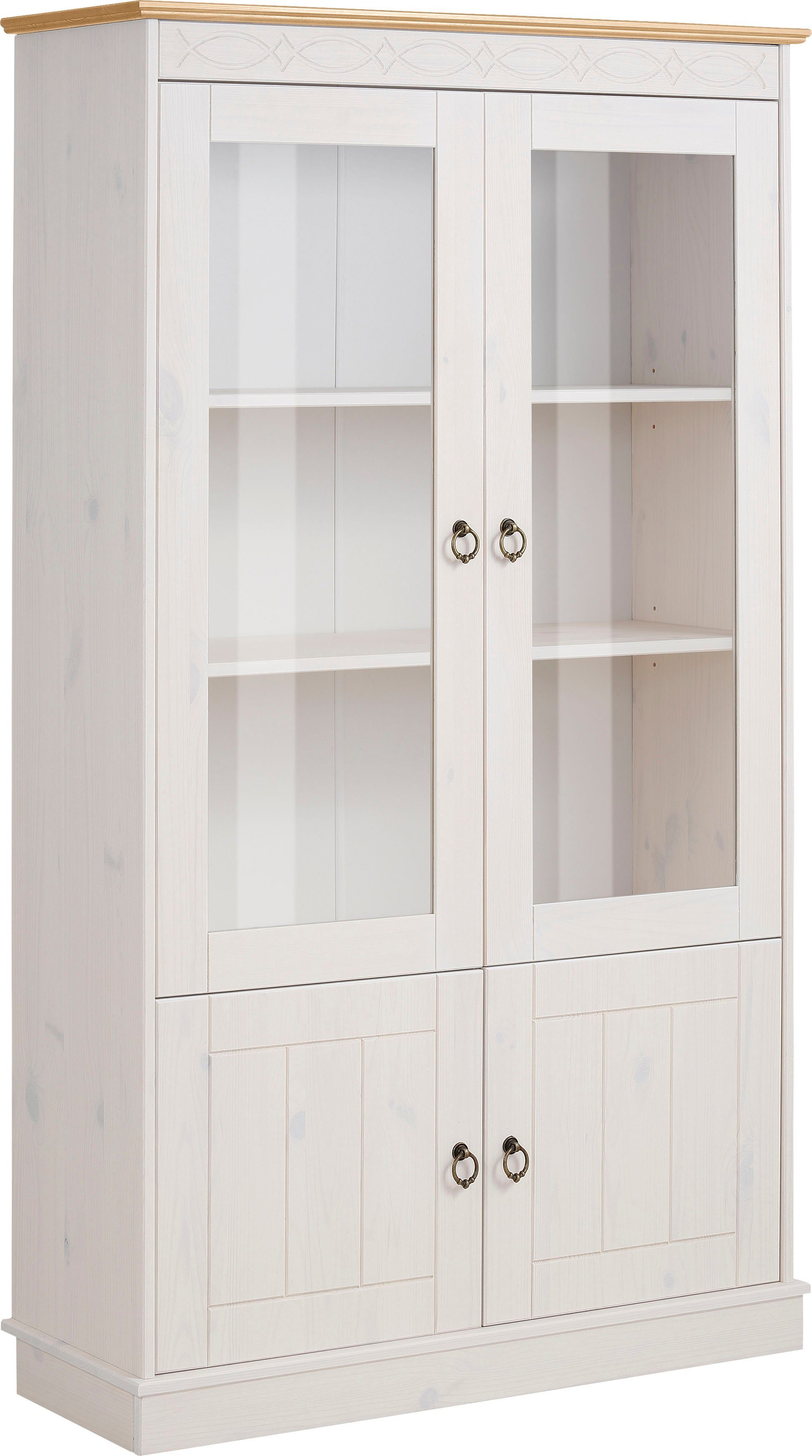 Home affaire Vitrine Indra aus massiver Kiefer, FSC®, Höhe 145 cm, dezentes günstig online kaufen