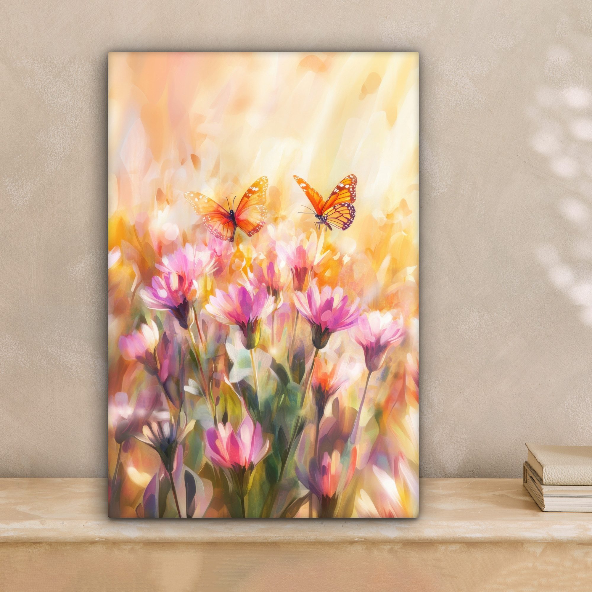 OneMillionCanvasses® Leinwandbild Schmetterlinge - Orange - günstig online kaufen