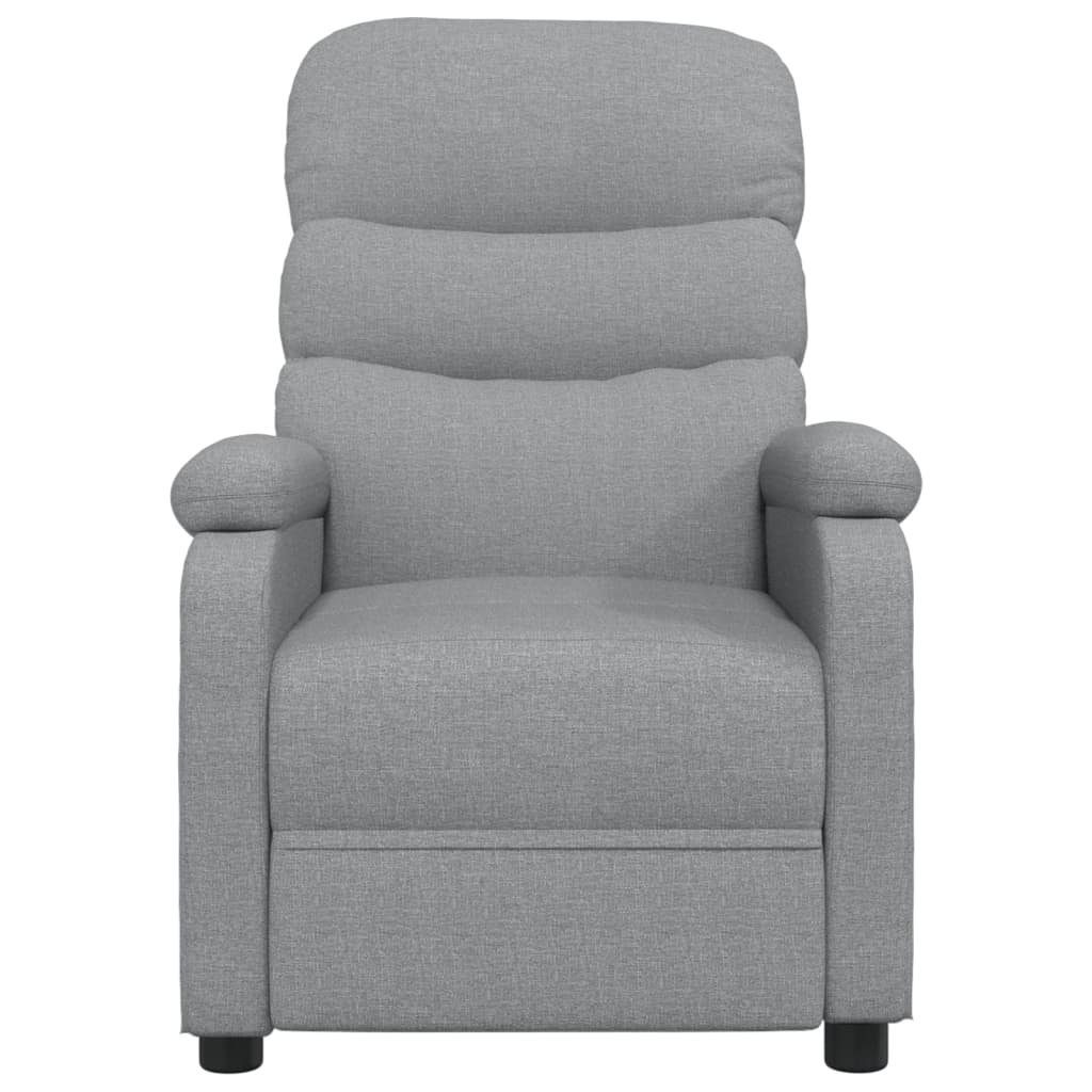 Stoff (1-St) vidaXL Sessel Relaxsessel Hellgrau