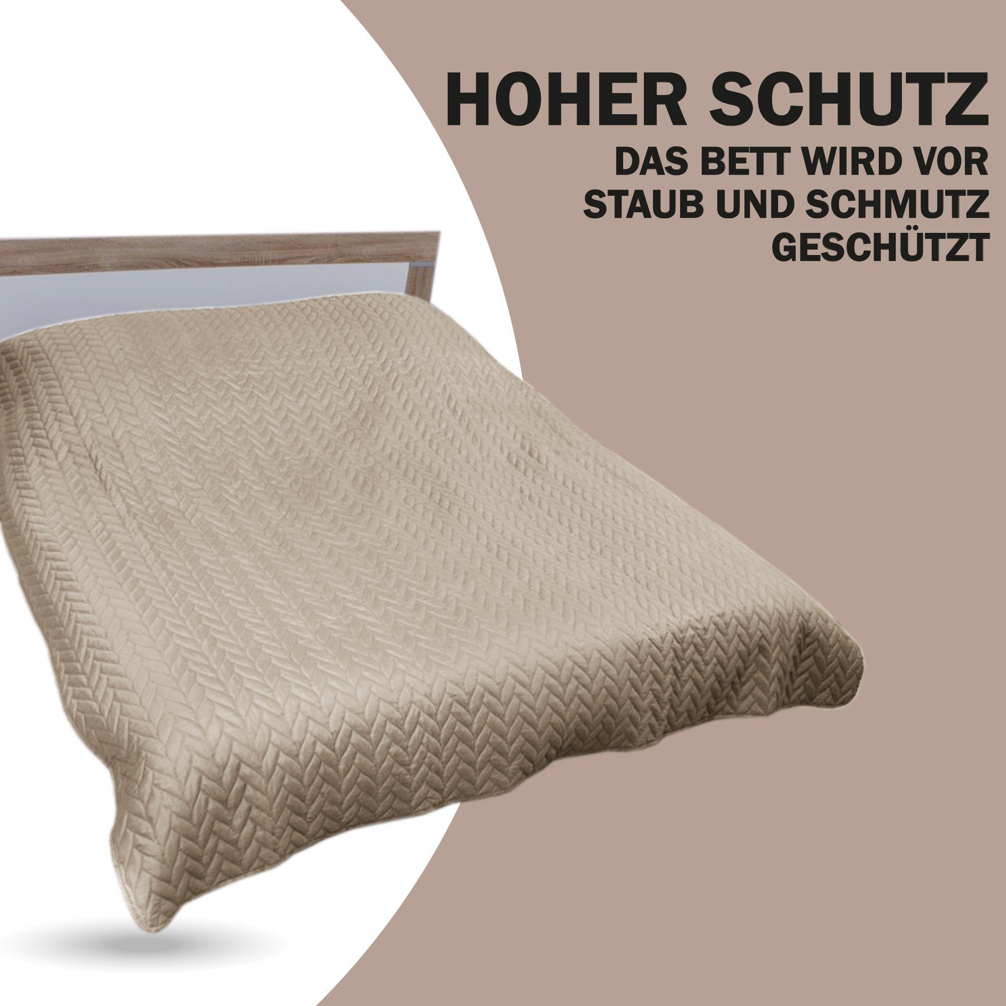 Bestlivings Tagesdecke Bettüberwurf gesteppt, XXL Sofaüberwurf - Sommerdecke gesteppt - Steppdecke, Wendedecke – Bild 3 von 5