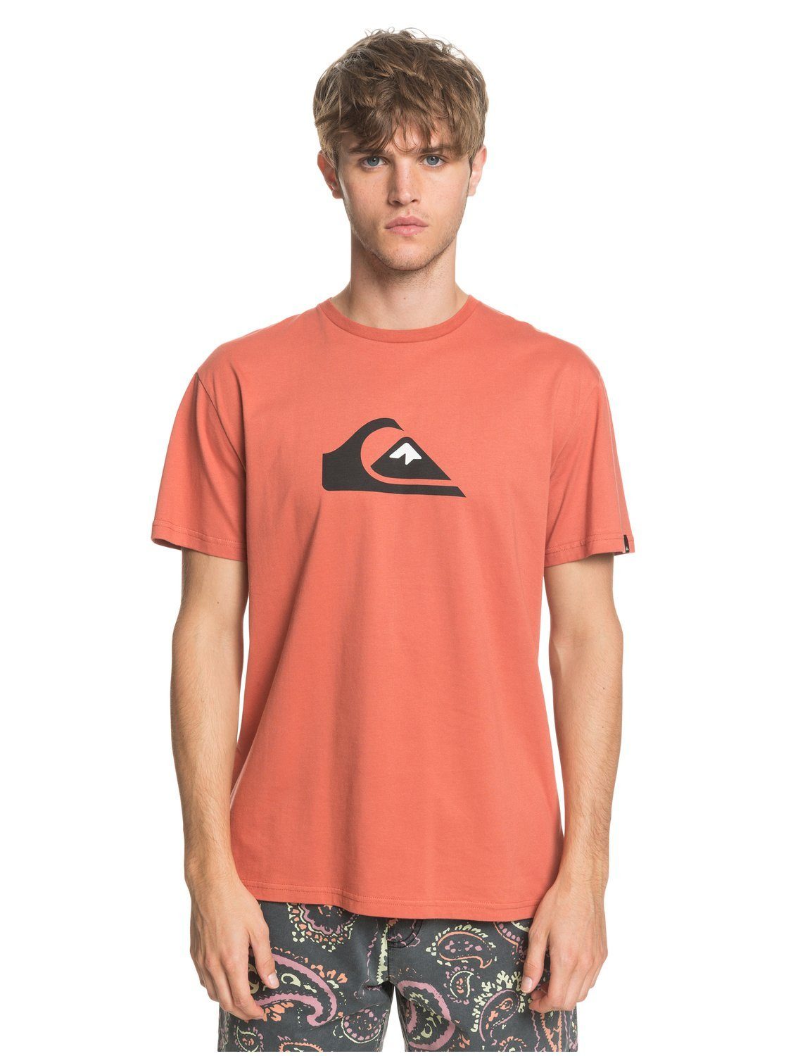 Quiksilver T-Shirt Comp Logo Redwood | Funktionsshirts