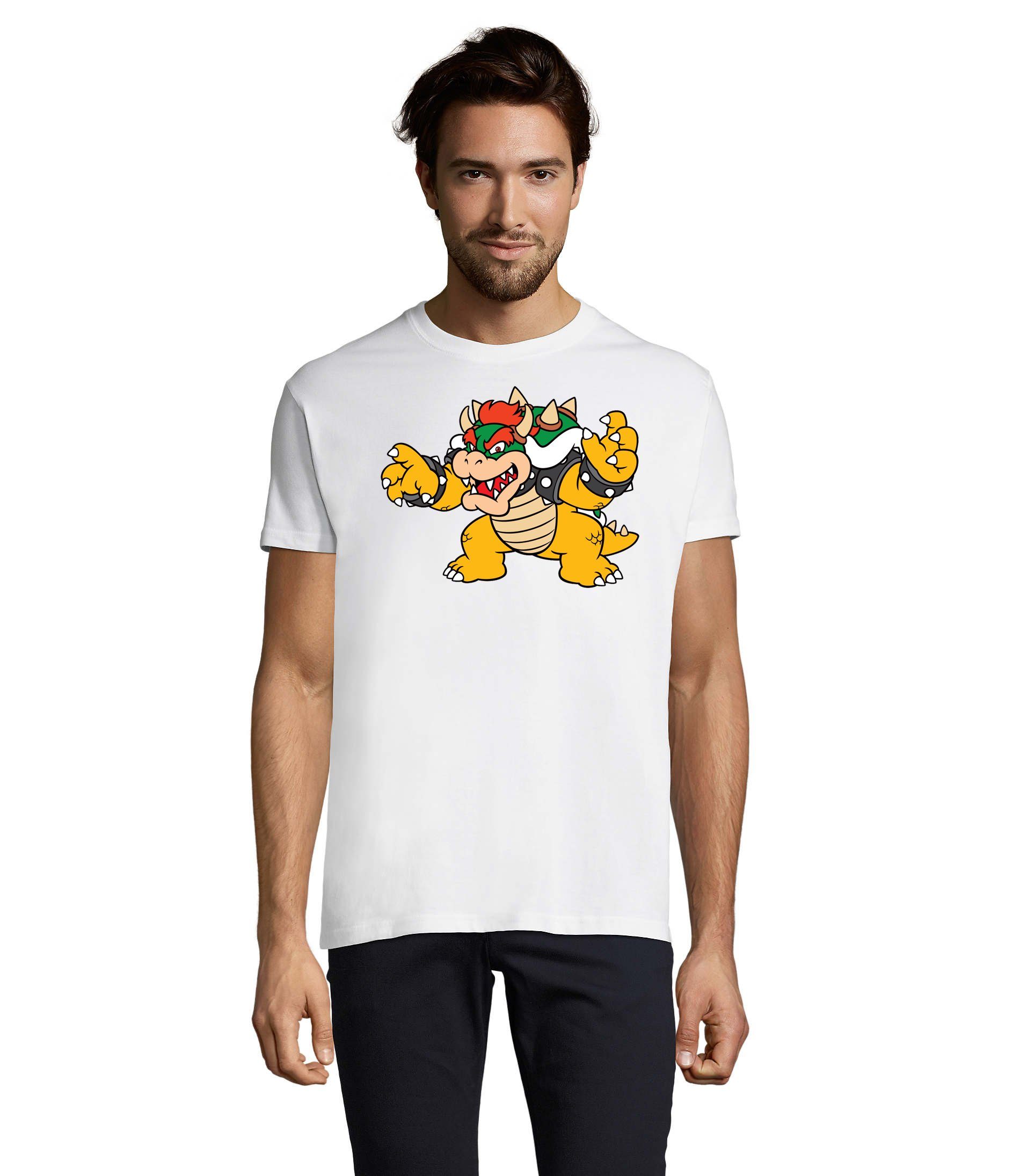T-Shirt & Konsole Luigi Gamer Yoshi Mario Herren Weiss Gaming Blondie Nintendo Brownie Game