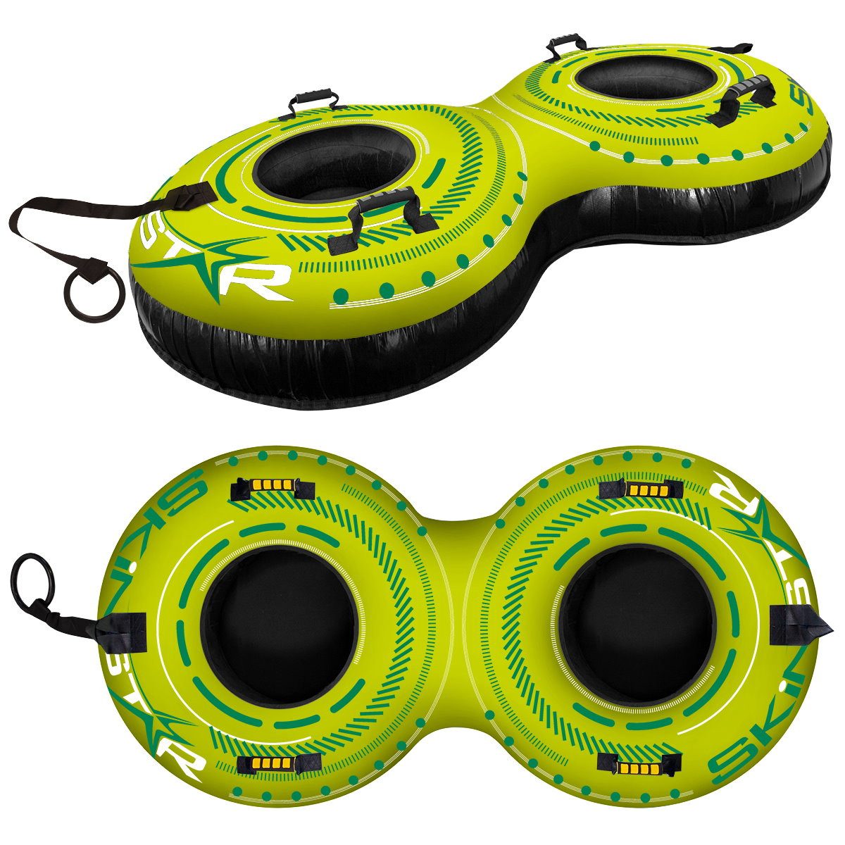 SkinStar Schlitten SkinStar Double Snowtube 2er Rodel Schneereifen Rutschreifen