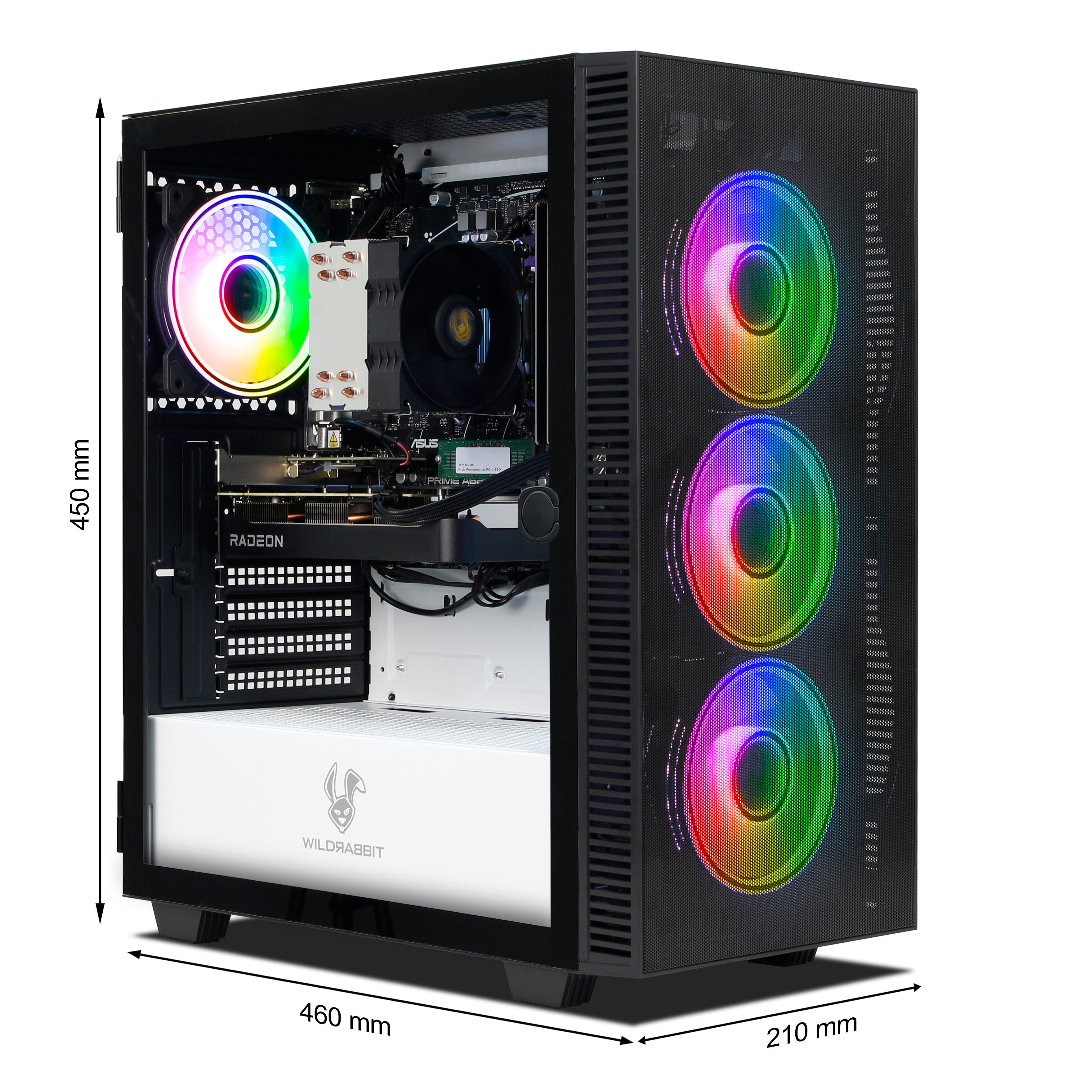 ANKERMANN-PC Havoc Gaming PC Gaming-PC (AMD Ryzen 7 8700F, Radeon RX 9060 XT, 32 GB RAM, 1000 GB SSD, Luftkühlung)