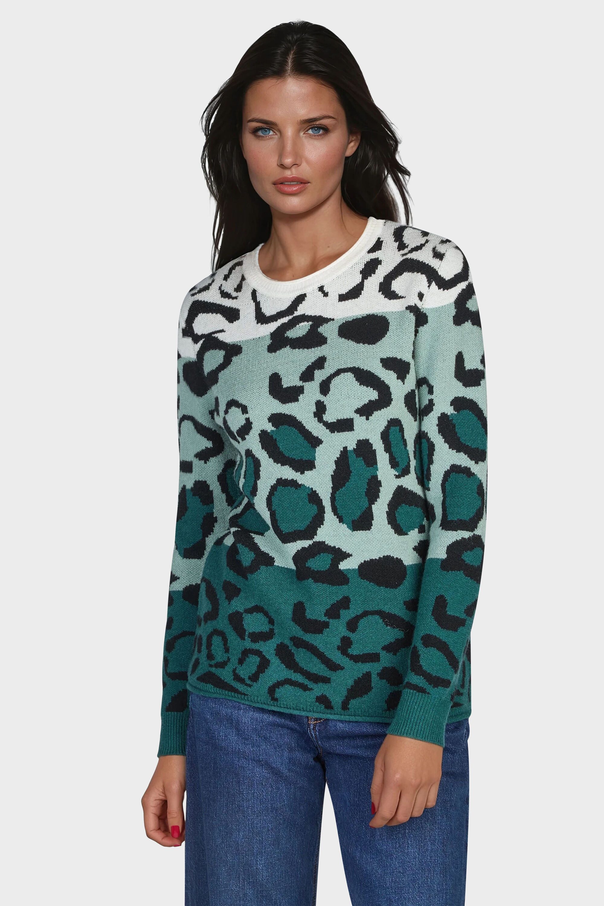 NAVIGAZIONE Longpullover Animalprint